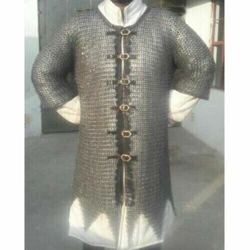 10 mm Chain mail Shirt Flat Riveted with Washer Medieval Armour