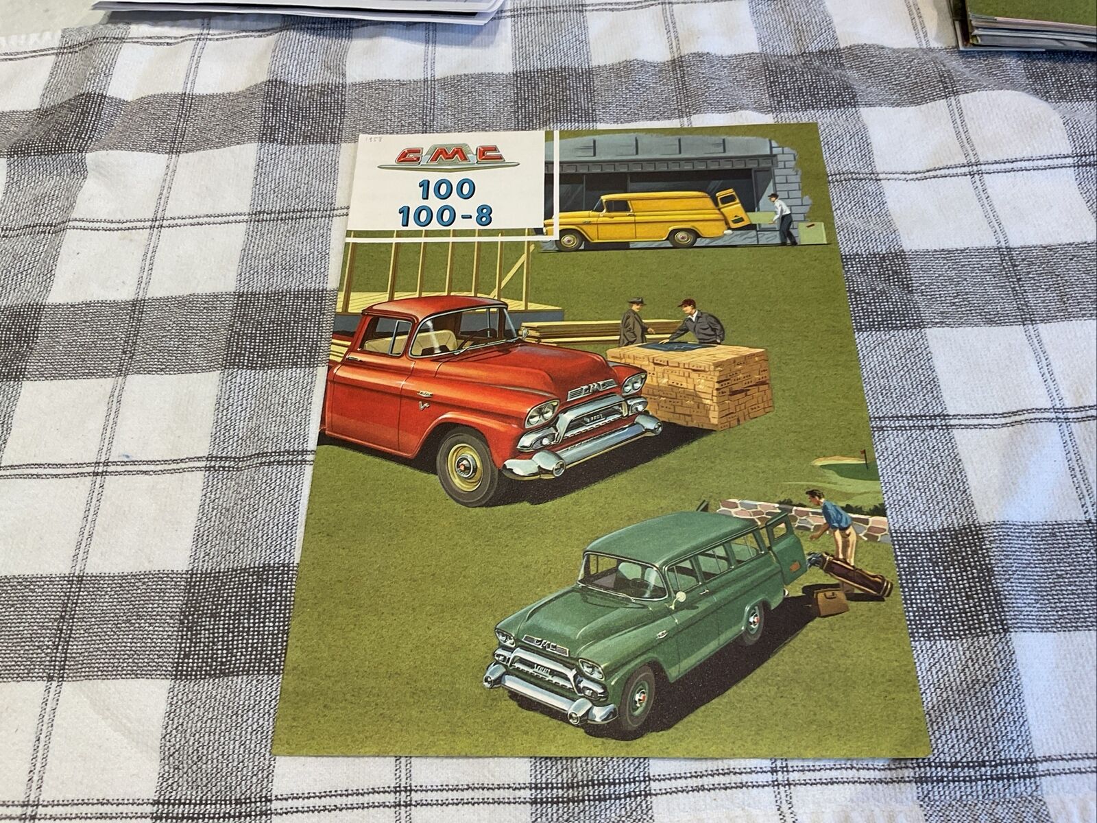 1958 GMC 100 100-8 Pickup Truck Sales Brochure Booklet Catalog Old