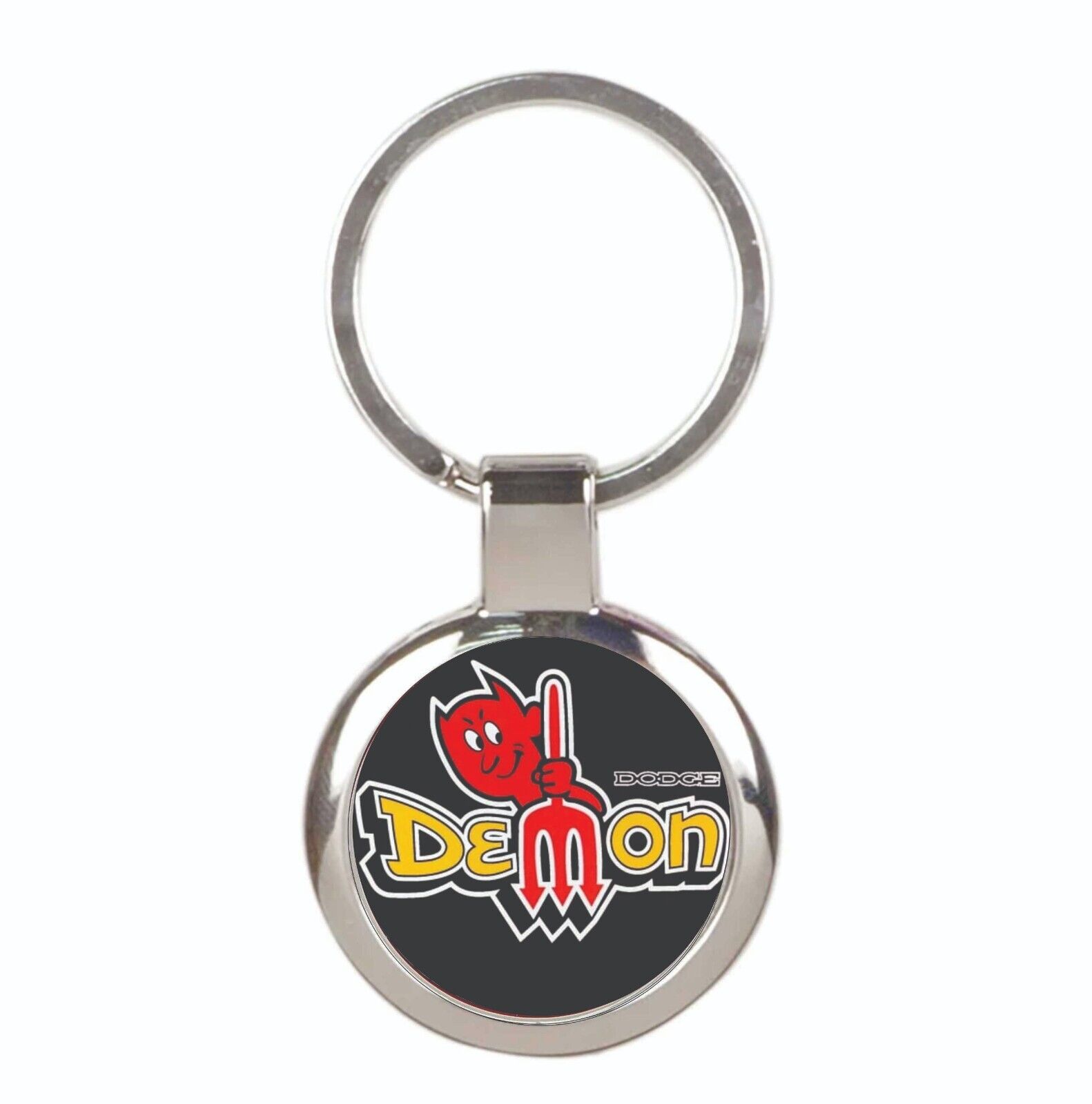 Dodge Demon Car Chrome key ring Classic Art Logo Prints Official Licensed