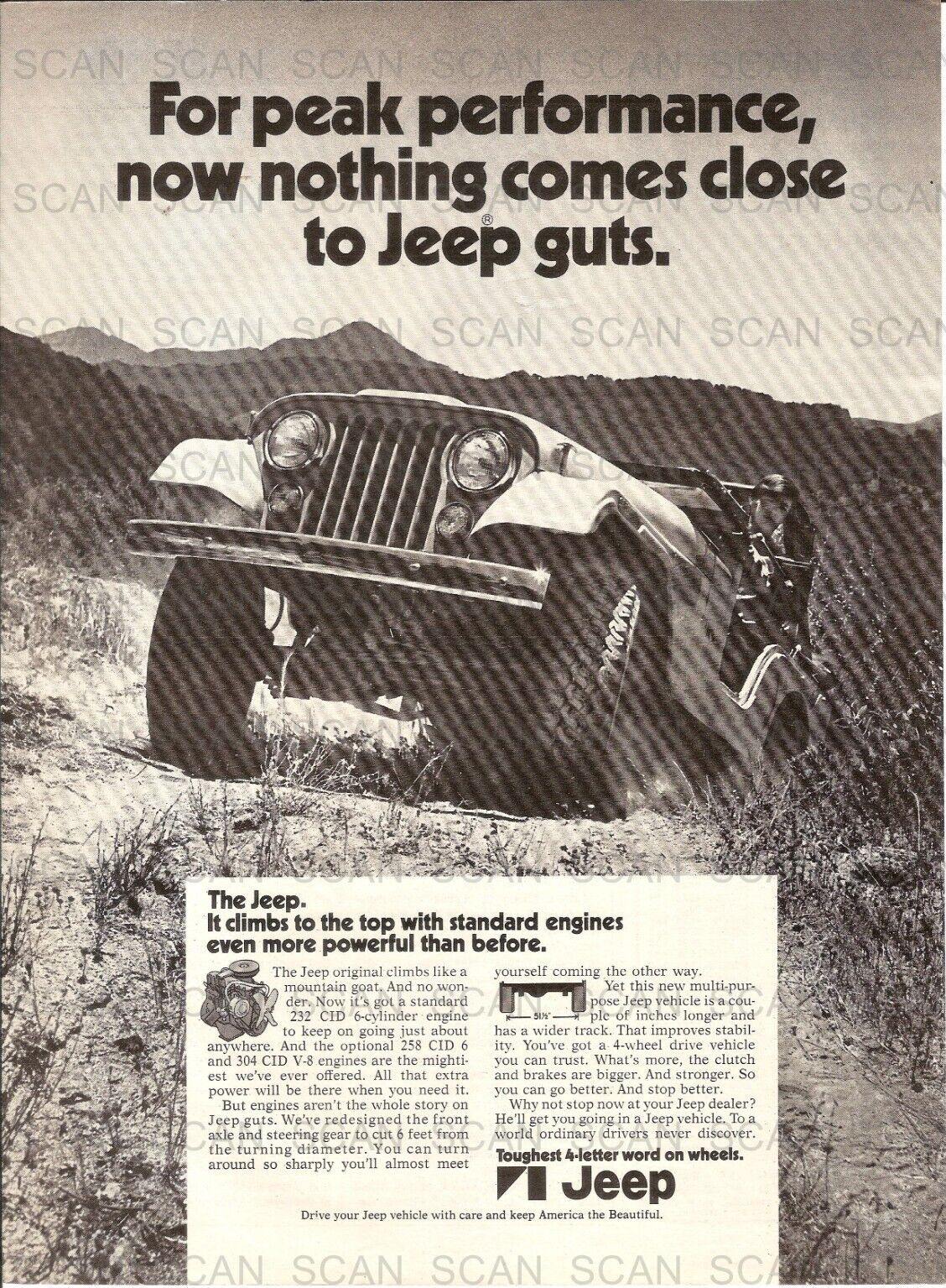 1972 Jeep  Vintage Magazine Ad