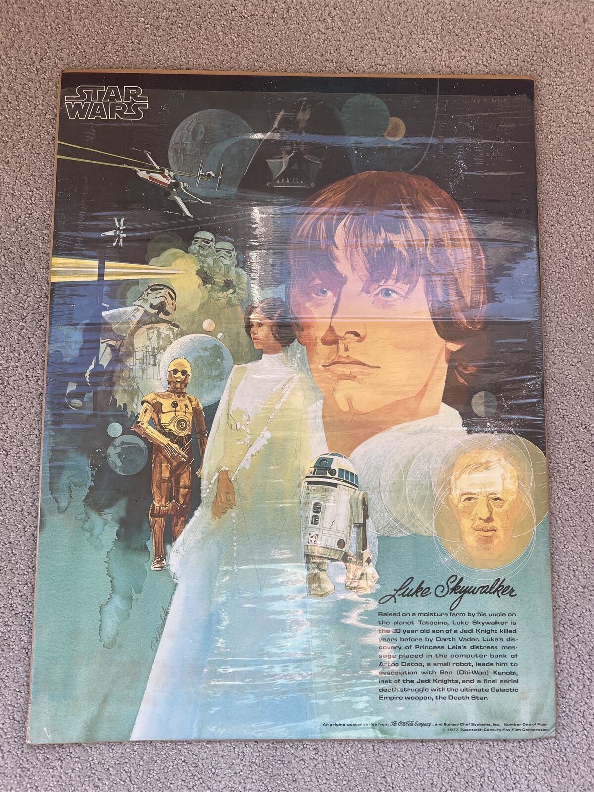 Star Wars Poster 20th Century Fox And Coca Cola Promotion 1977