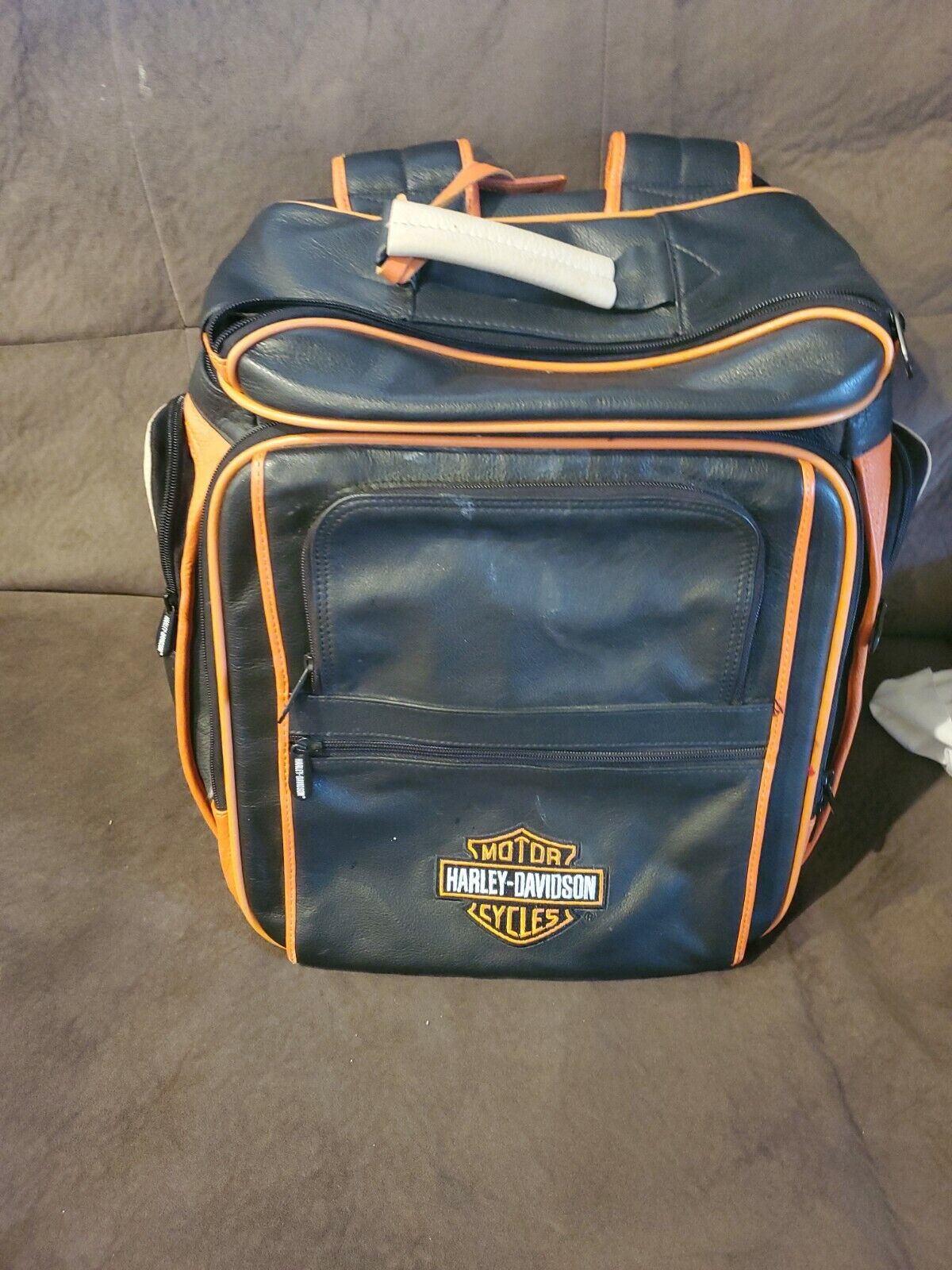 Harley Davidson Leather Book Case/ Back Pack