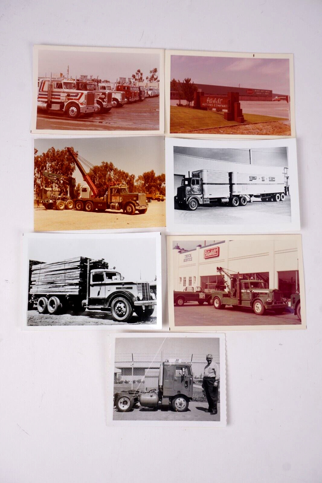 Lot of 7 Peterbilt Truck Randy Ledermann Collection Wichita ,KS 67203 Photograph