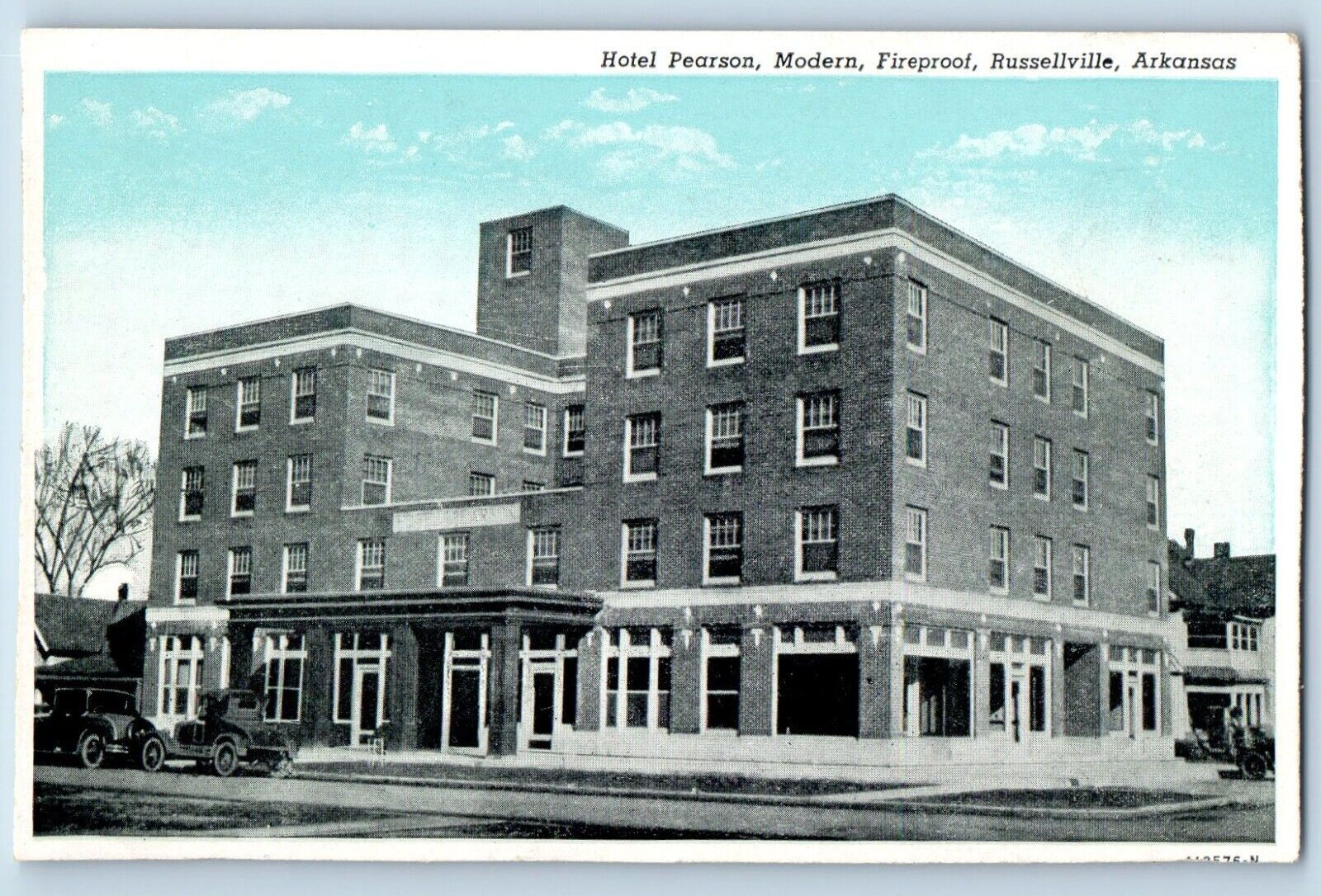 Russellville Arkansas AR Postcard Hotel Pearson Modern Fireproof Building 1940