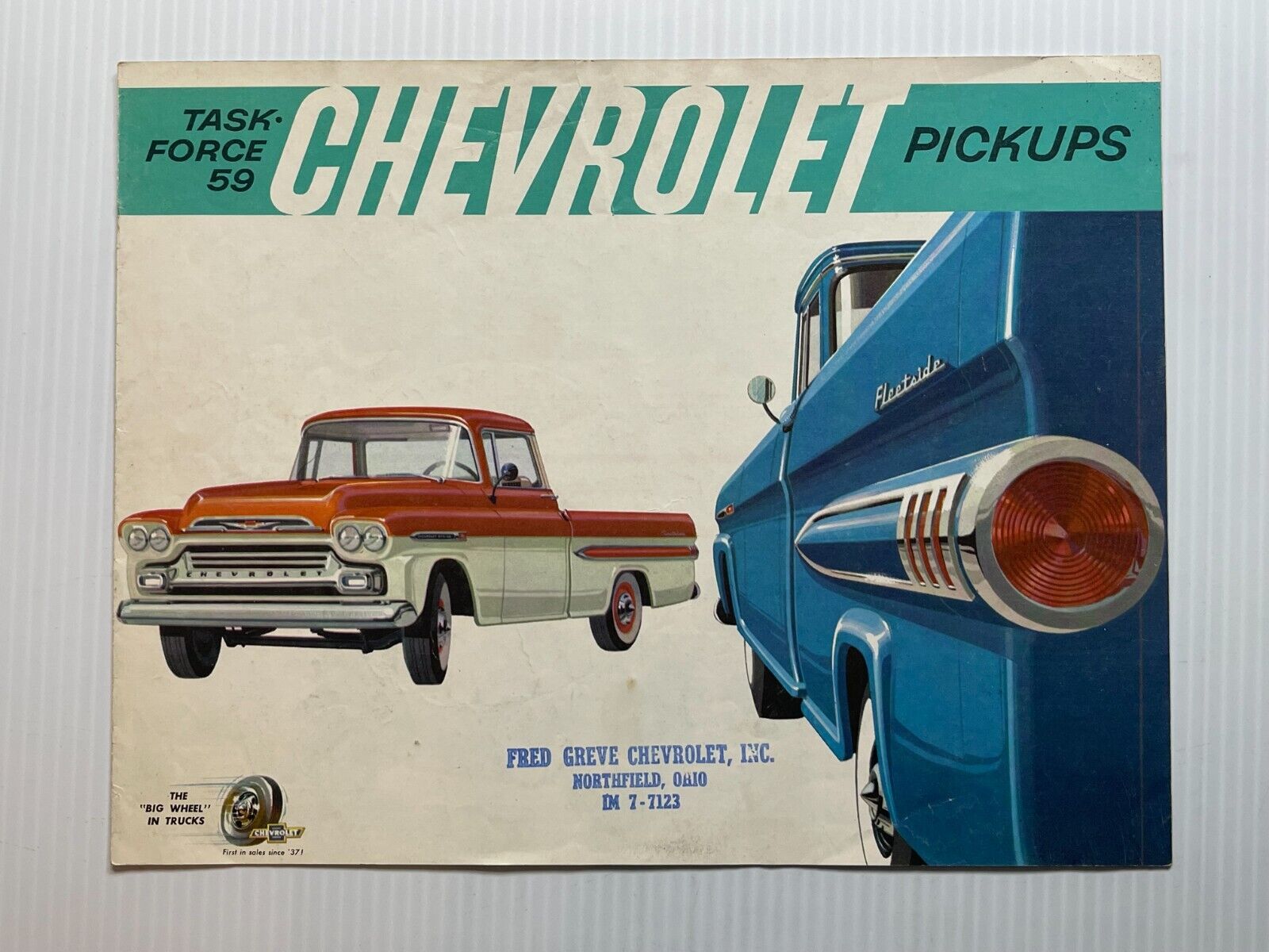 Vintage Original - 1959 Task Force 59 Chevy Pickup Trucks *Sales Brochure*