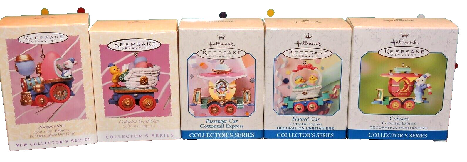 Hallmark Easter Spring Cottontail Express Train Complete Series 1-5 New MIB