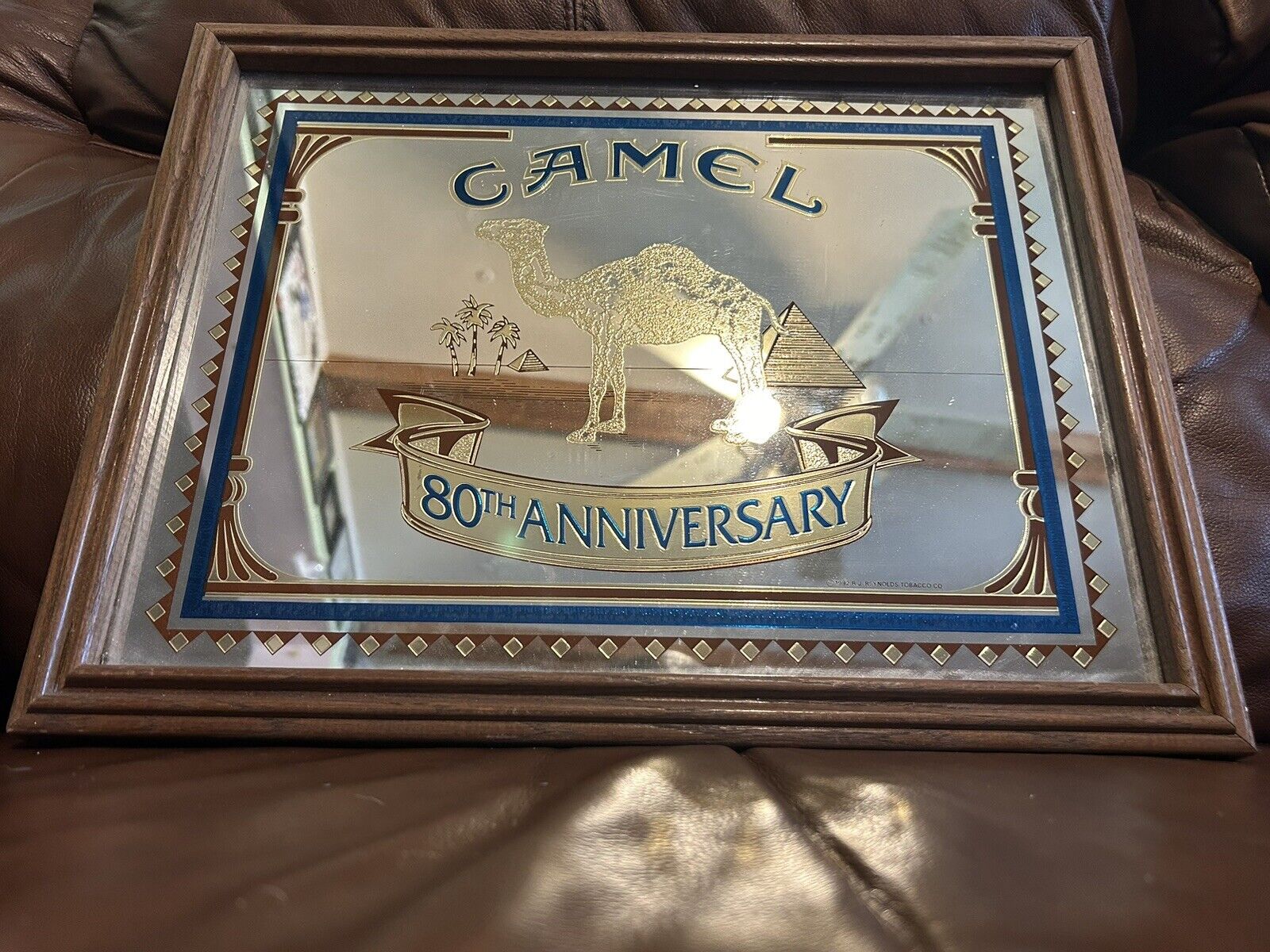 1992 CAMEL CIGARETTES 80TH ANNIVERSARY ADVERTISING  MIRROR SIGN 12\