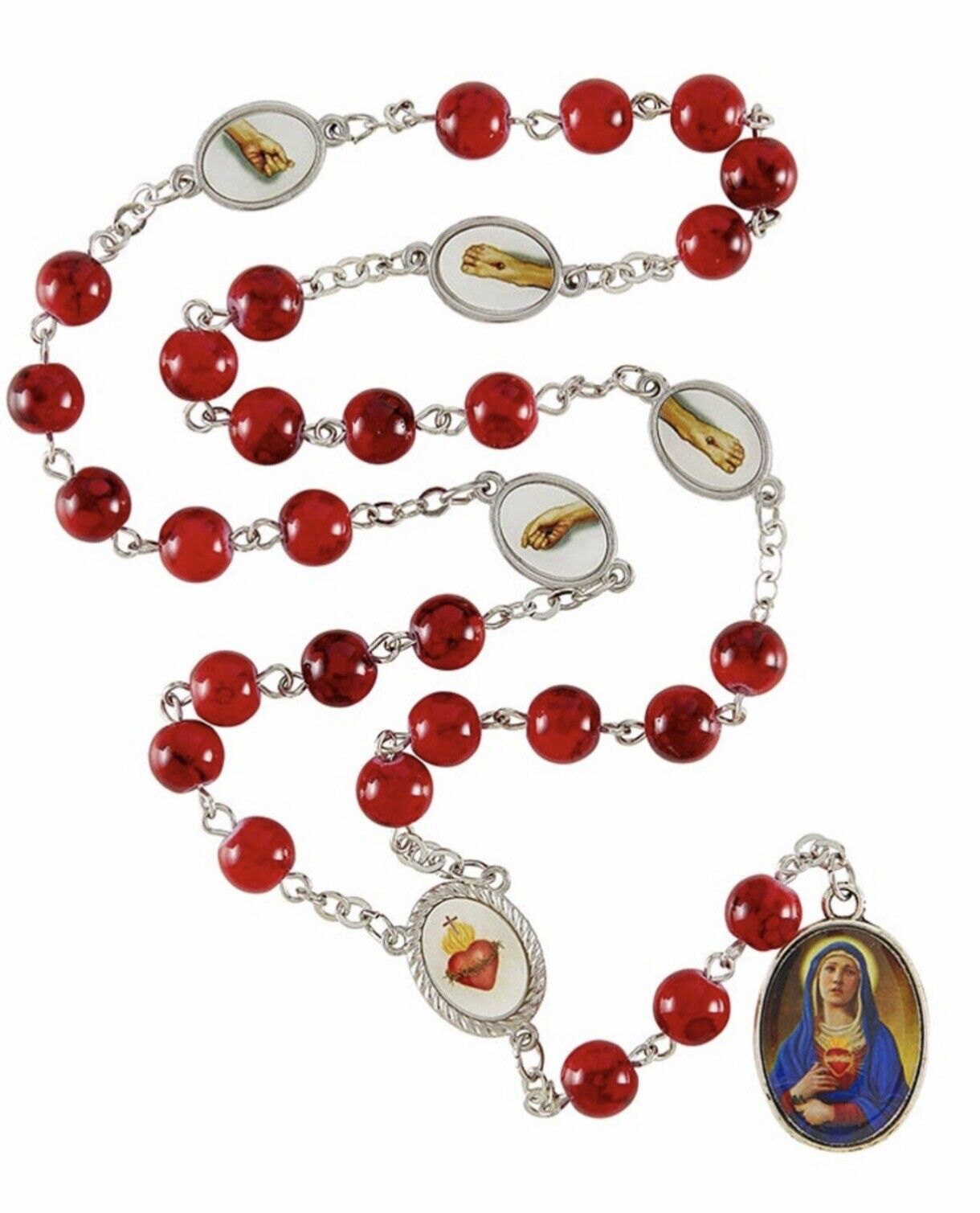 Five Holy Wound Chaplet, Prayer Card, Sacred Heart of Jesus Immaculate Lent