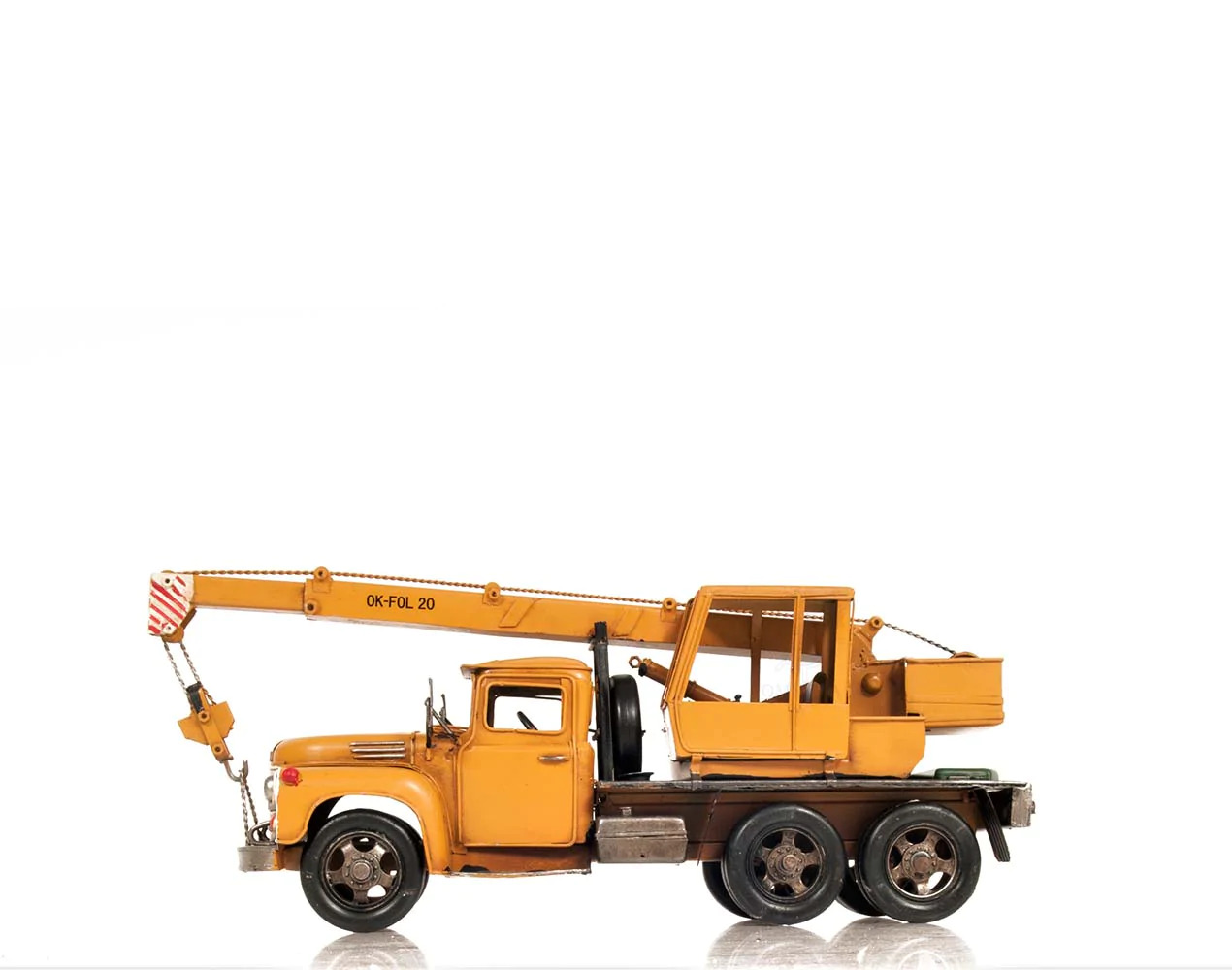 Old Modern Handicrafts® - Metal Handmade Tin Crane Truck Model
