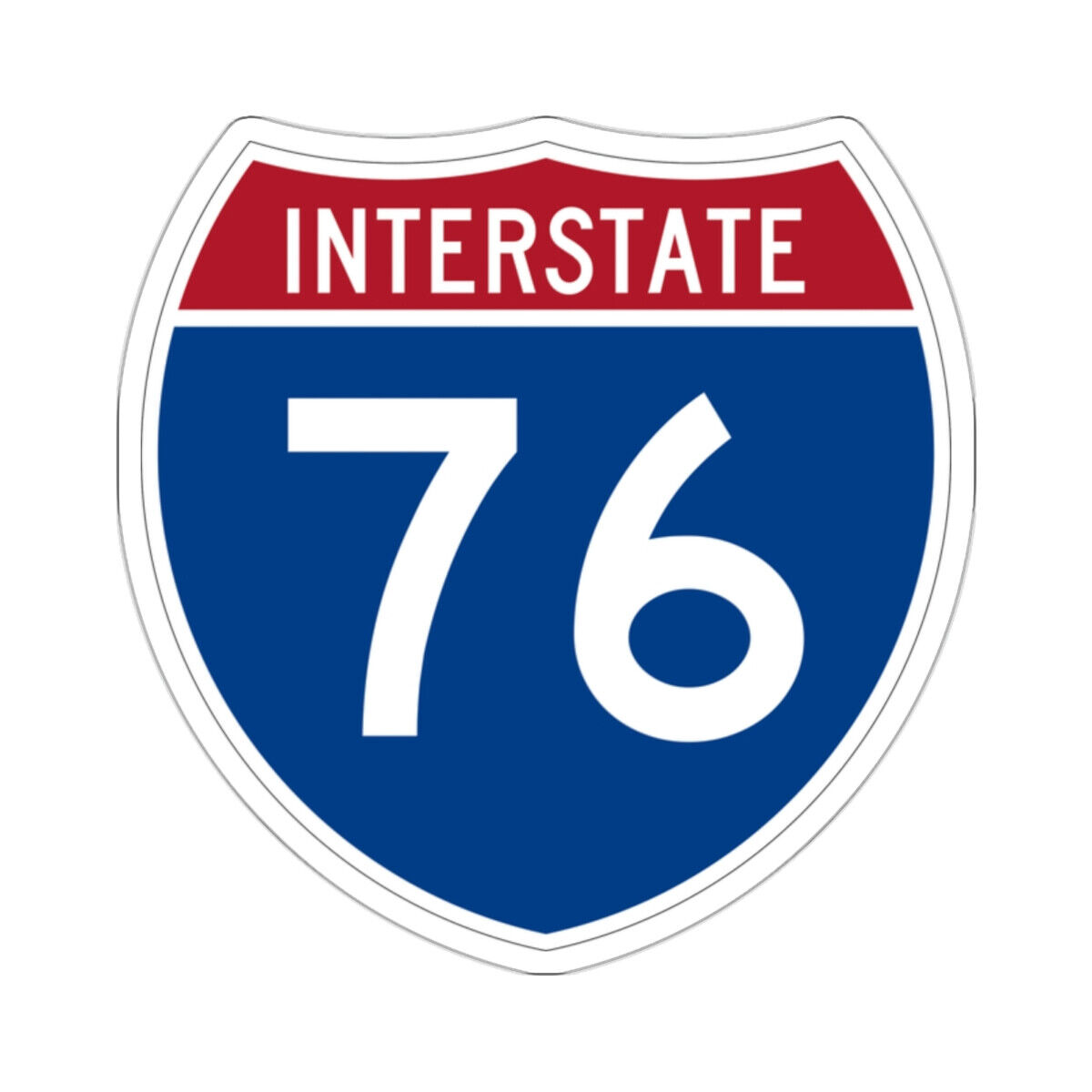 Interstate 76 (U.S. Highways) STICKER Vinyl Die-Cut Decal