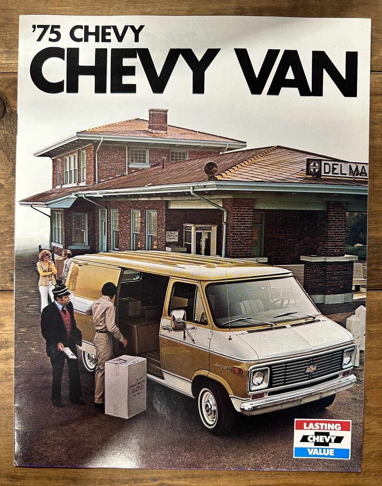 NOS 1975 Chevy VAN Brochure w/ Color Chart: G10, G20, G30, G-10,20,30,Hi-Cube