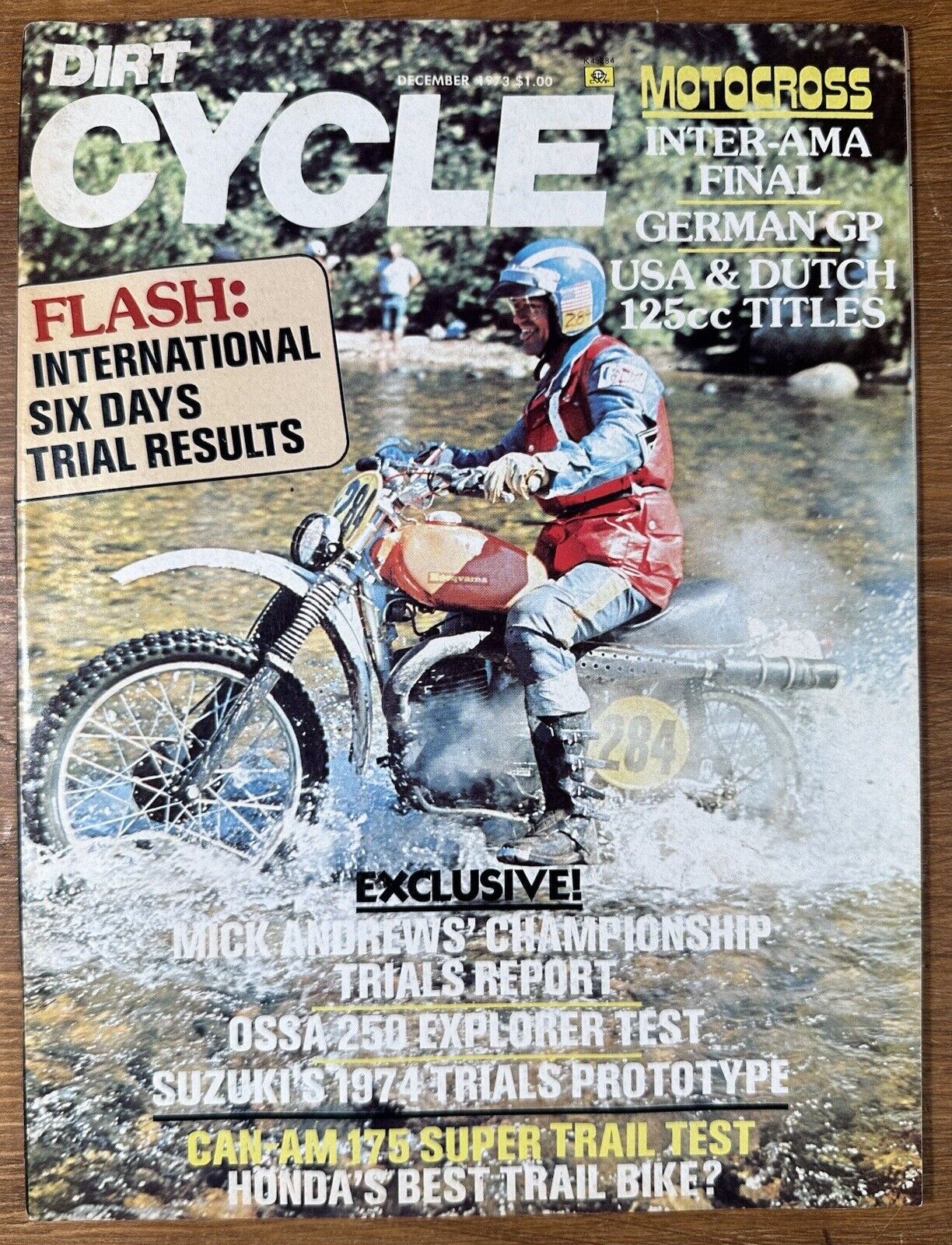 Vintage Dirt Cycle Magazine December 1973 Honda XL-175 Motorcycle Motocross