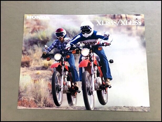 1982 Honda XL185S XL125S Bike Motorcycle Vintage Sales Brochure Folder