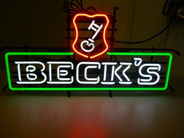 New Beck's Key Beer Bar Lamp Neon Light Sign 24