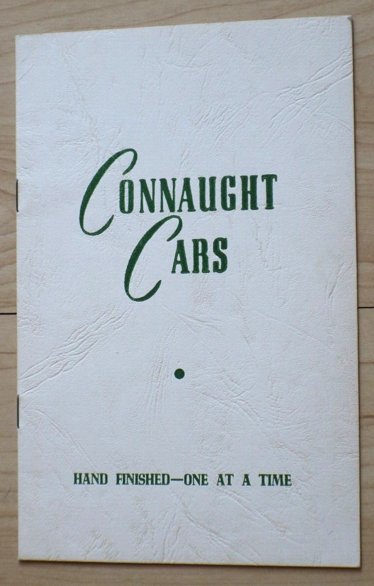 1950 connaught cars competition 2 seater race car dealer sales brochure rare