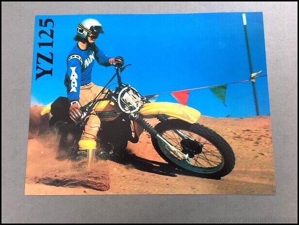 1977 Yamaha YZ125 Dirt Bike Vintage Original Motorcycle Sales Brochure Folder