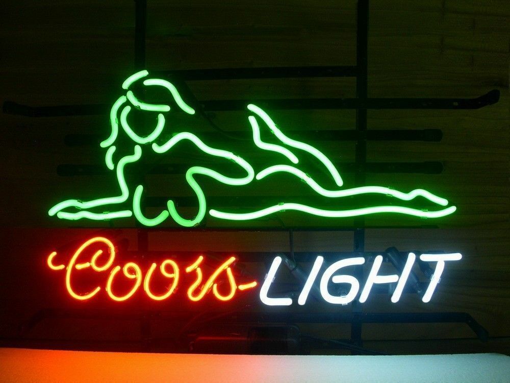 New COORS LIGHT GIRL Neon Light Sign Beer Gift Bar Lamp Artwork 17\