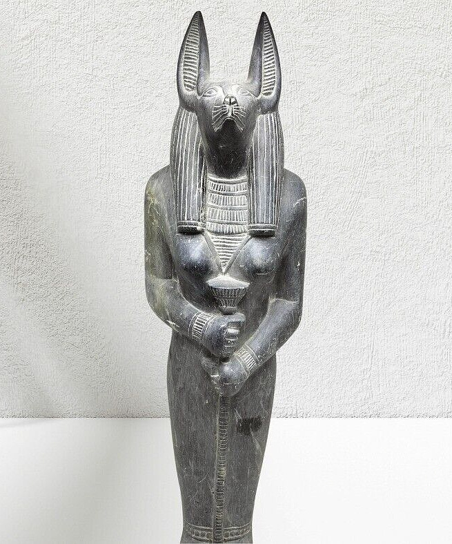RARE ANCIENT EGYPTIAN ANTIQUES Statue Large Of God Anubis Of Basalt Pharaonic BC