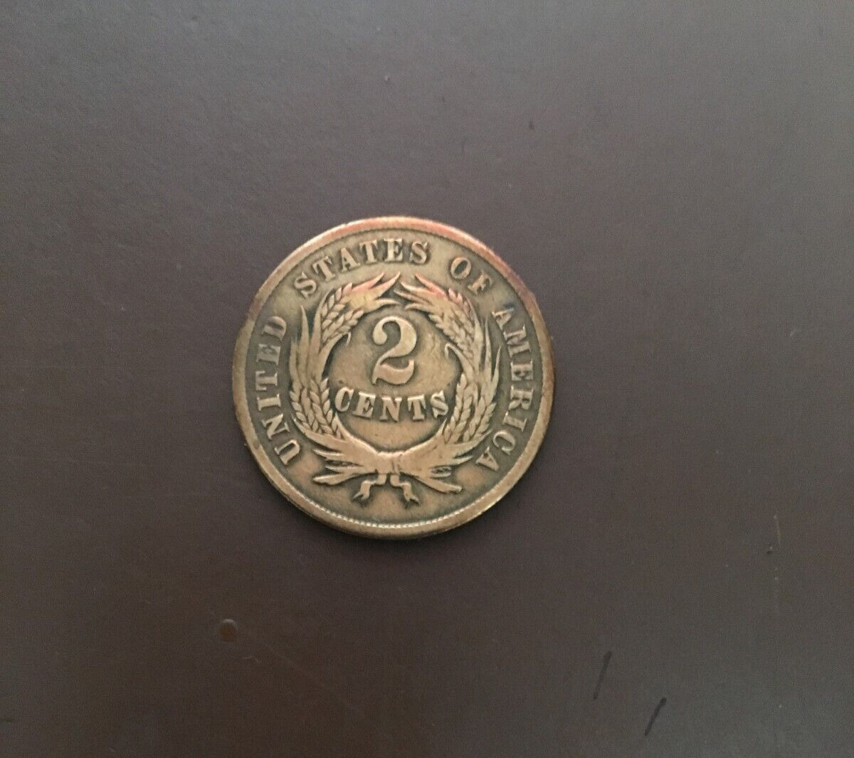 Civil War Authentic 1865 Two Cent piece Coin