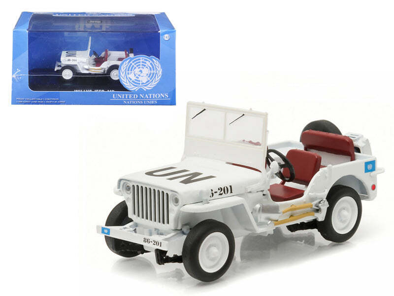 1944 Jeep Willys UN United Nations White 1/43 Diecast Model Car