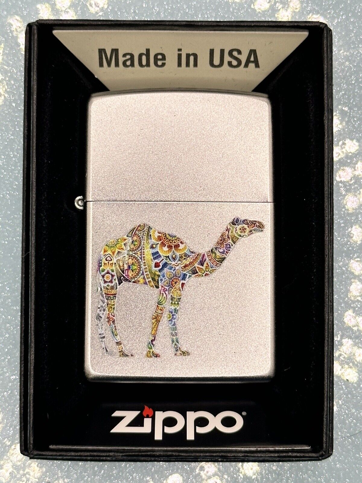 2023 Colorful Cheerful Camel Chrome Zippo Lighter NEW