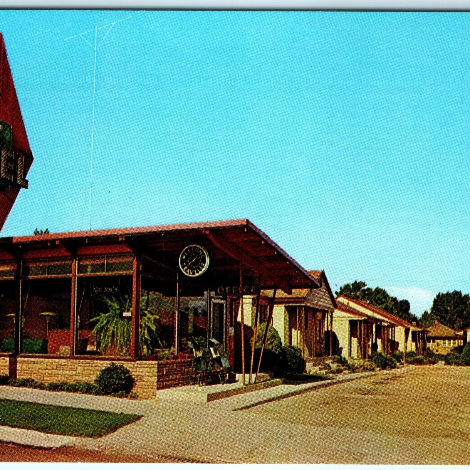 c1950s Cedar City, UT Knell Motel Hwy 91 Mid Mod MCM Sign Chrome Photo PC A152