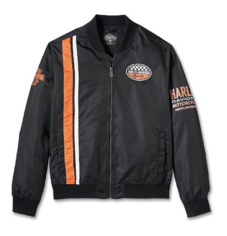 Harley-Davidson Mens 2XL 120th Anniversary Casual Moto Jacket - Black 97555-23VM