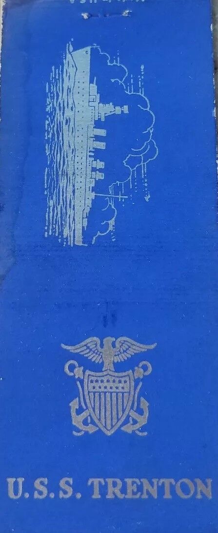 USS Trenton vintage matchbook cover u.s. Navy 