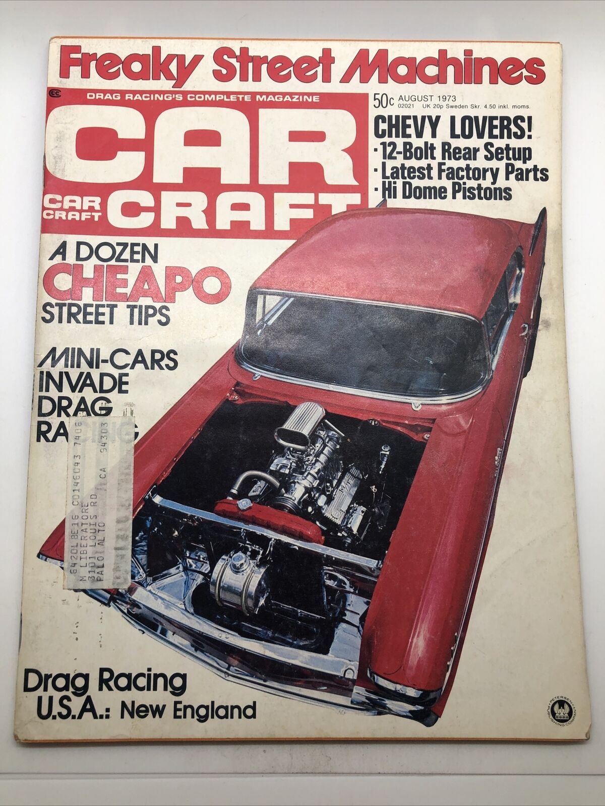 Car Craft Magazine August 1973 - Street Machines - Chevy Vega - Drag Racing