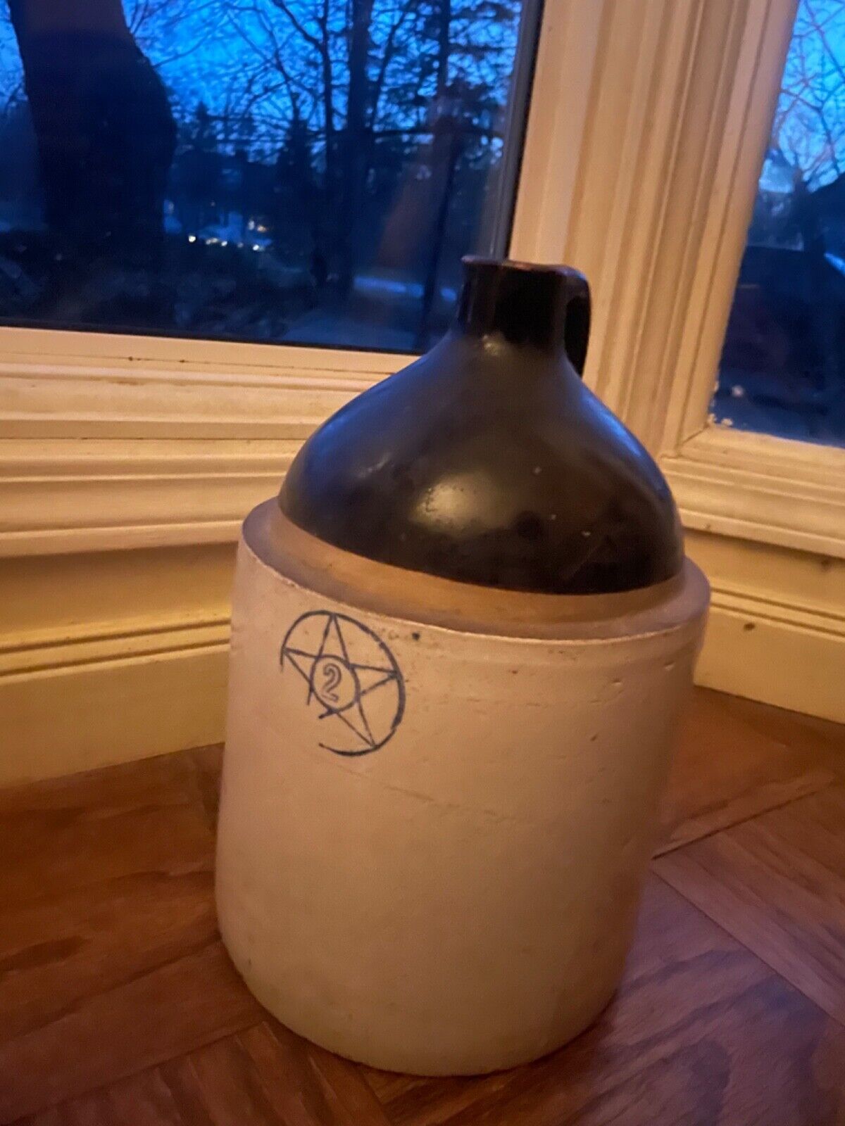 1890’s - early 1900’s star stoneware company 2 gallon jug
