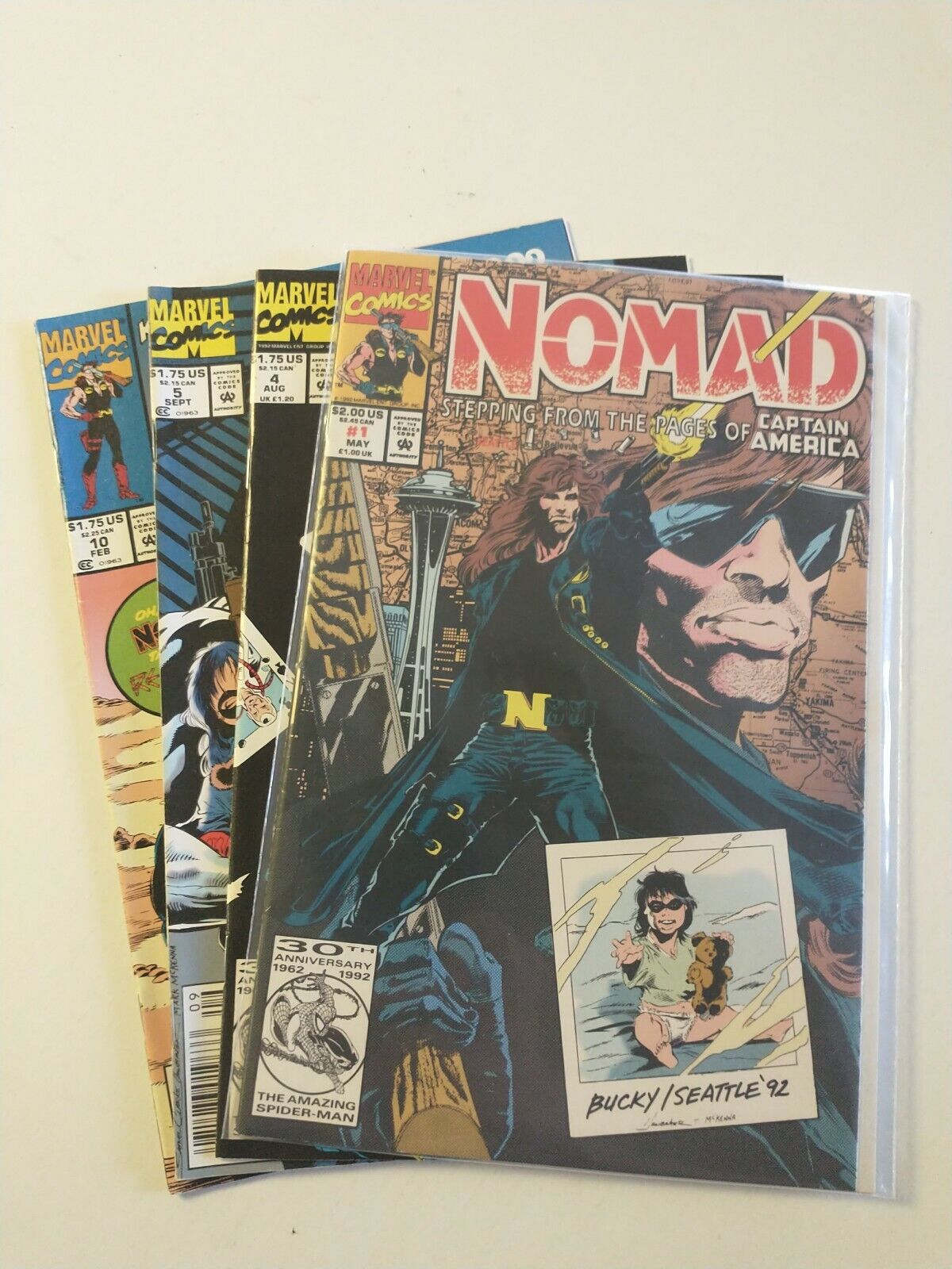 Marvel Comics Nomad Issues #1, 4, 5, 10.  (1992)
