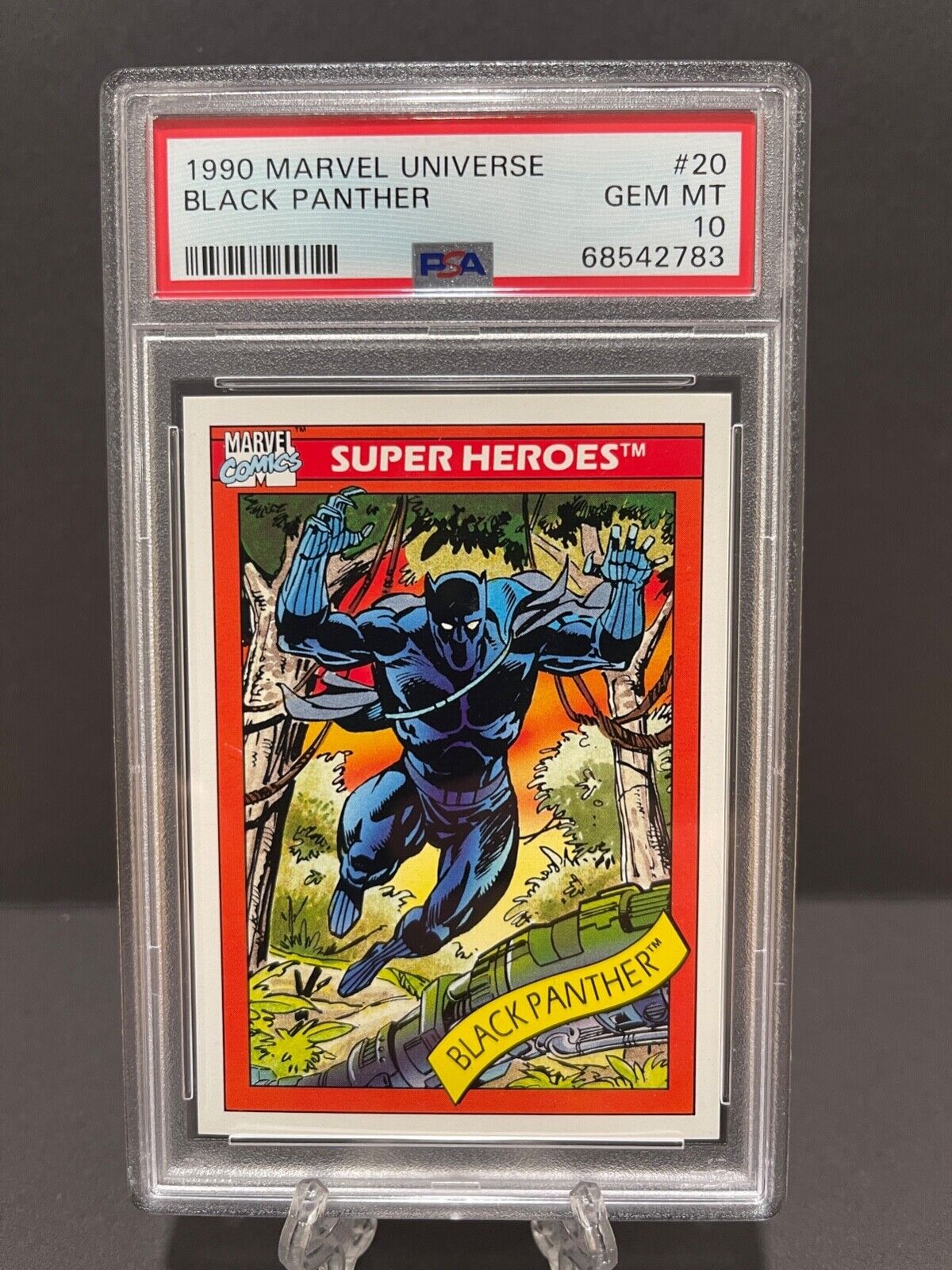 Black Panther 1990 Marvel Universe PSA 10 GEM MINT Graded 2022 #20 SUPER HEROES