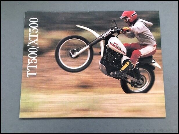 1981 Yamaha TT500 XT500 Motorcycle Dirt Bike Original Sales Brochure Catalog
