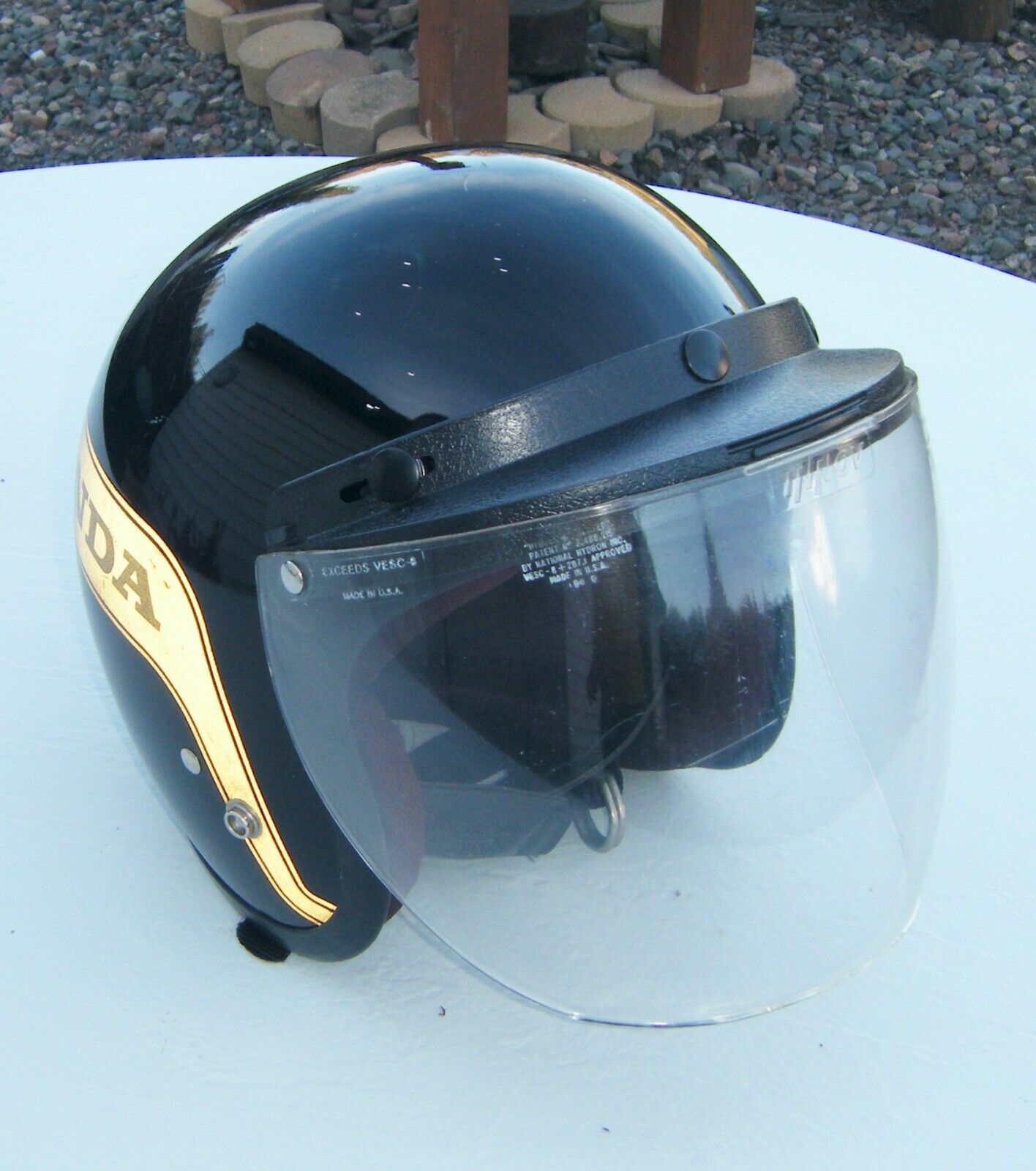 Vintage Shoei Hondaline Stag Motorcycle Helmet With Visor Face Shield 1975 Small