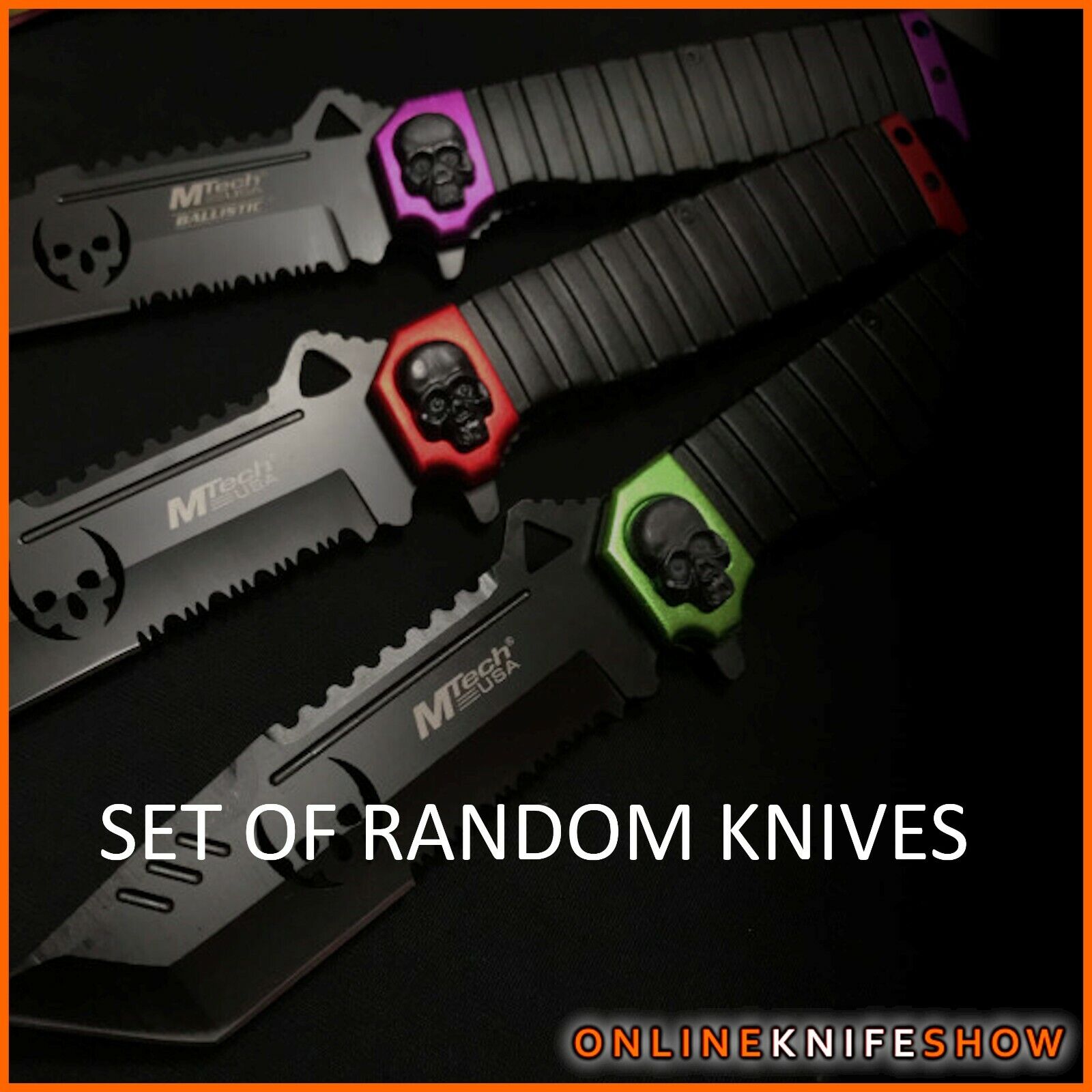 5 PC TACTICAL FOLDING BLADE Spring Assisted Pocket Knife RANDOM Set Of Knives x5