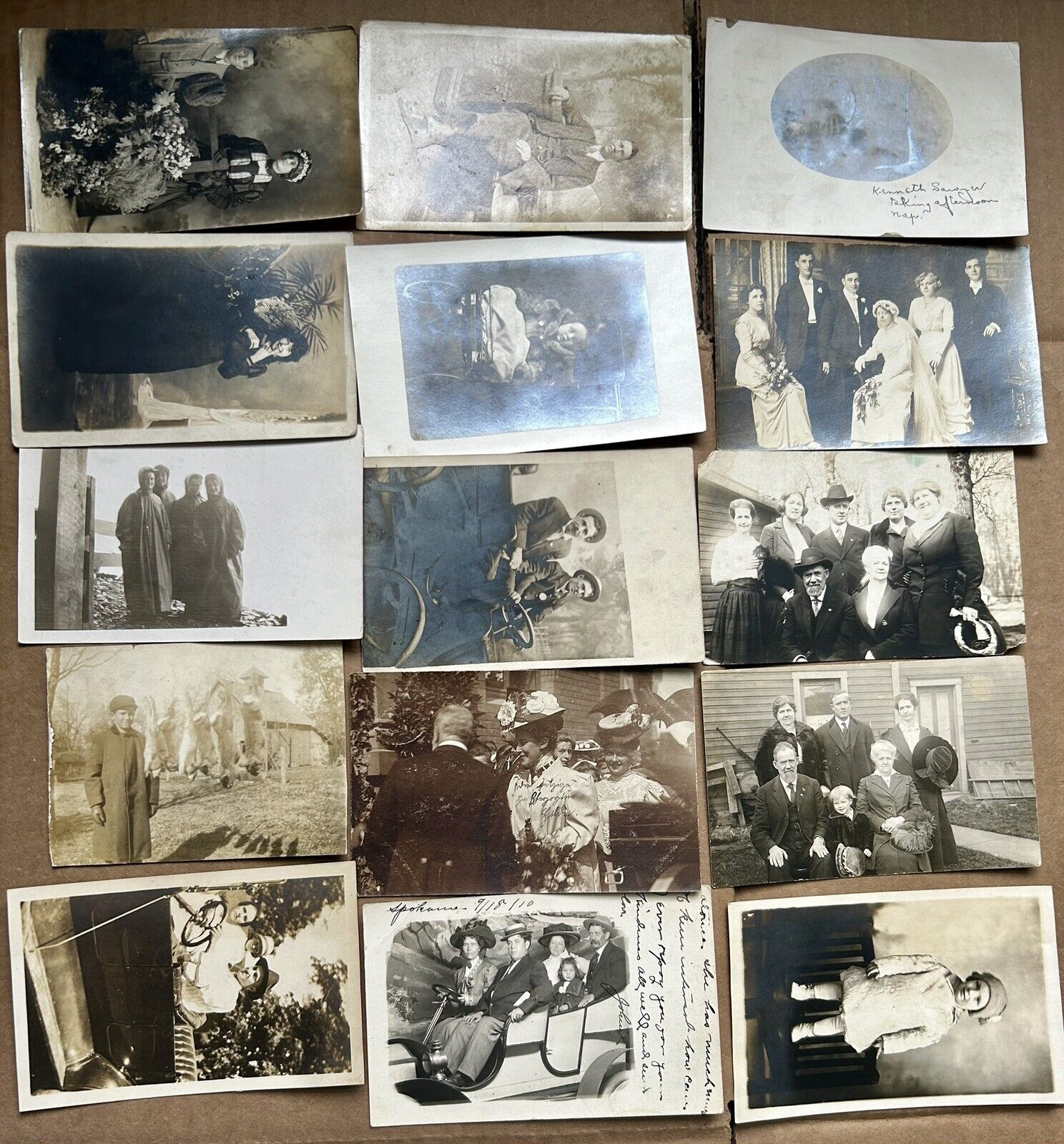 Lot Of 30 RPPC Real Photo Postcards Of People 1900s To 1950s Vintage