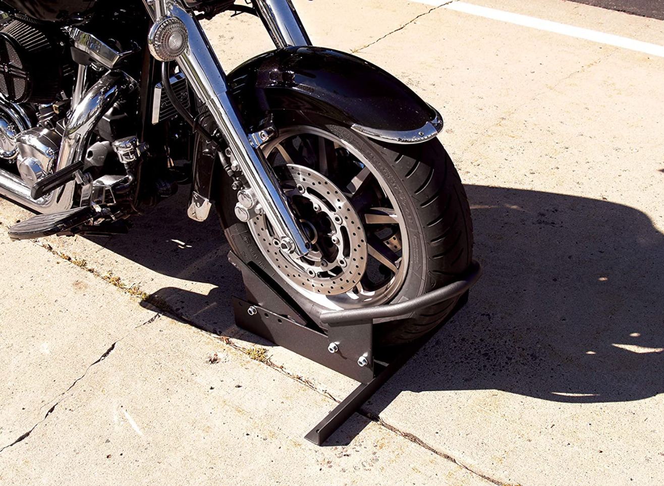 Standard Motorcycle Wheel Chock - Black