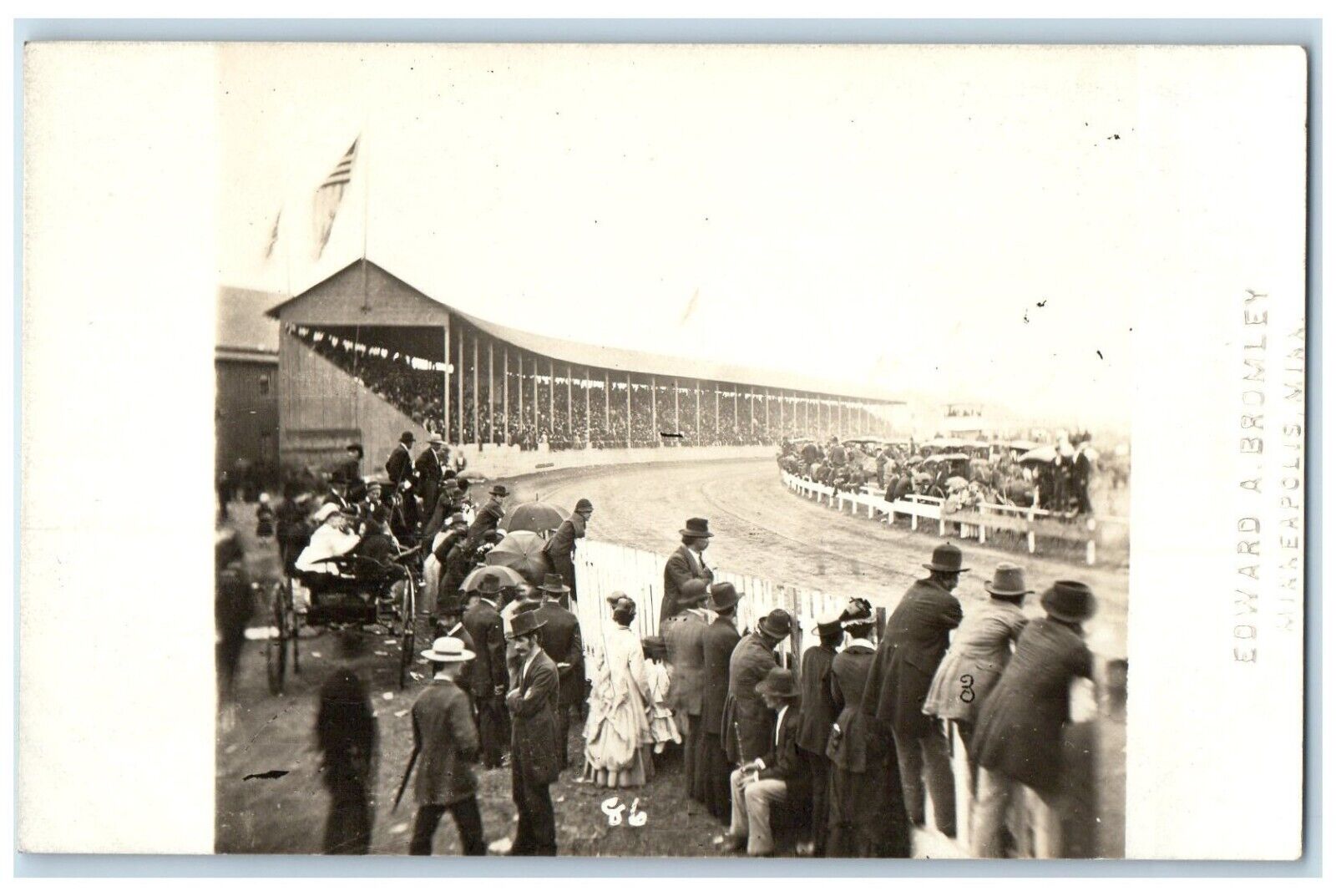 c1910s Kings Pavilion 20 Mile Race Bromley Minneapolis MN RPPC Photo Postcard