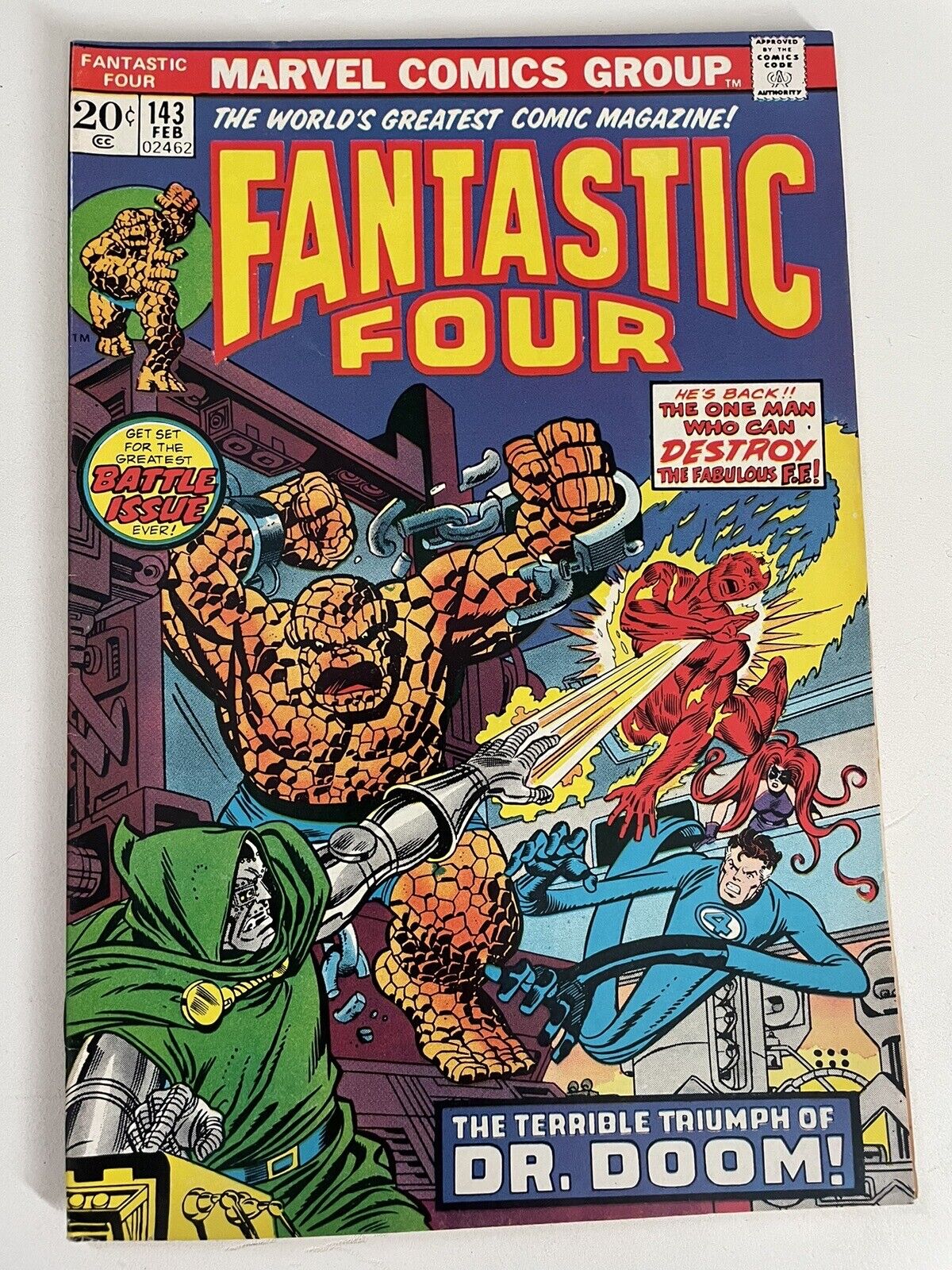 Fantastic Four 143 (Marvel, 1974) “Triumph Of Dr. Doom”