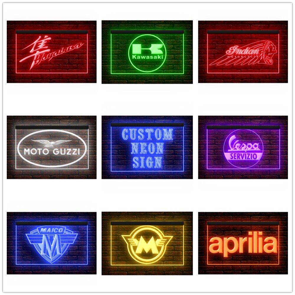 270109 Motorcycle Motor Vehicle Shop Personalized Custom Neon Sign Light Display