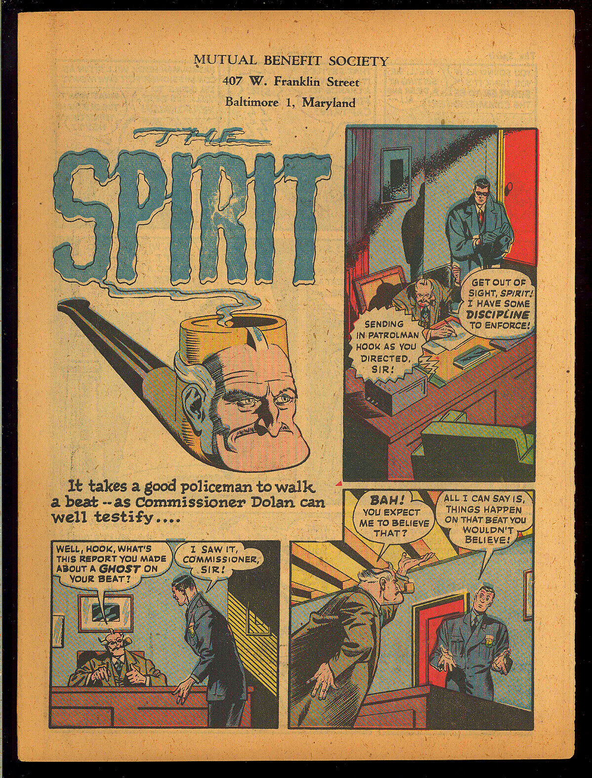 The Spirit Newspaper Comic Section (Mutual Benefit Society #nn) (A) 1940’s FN