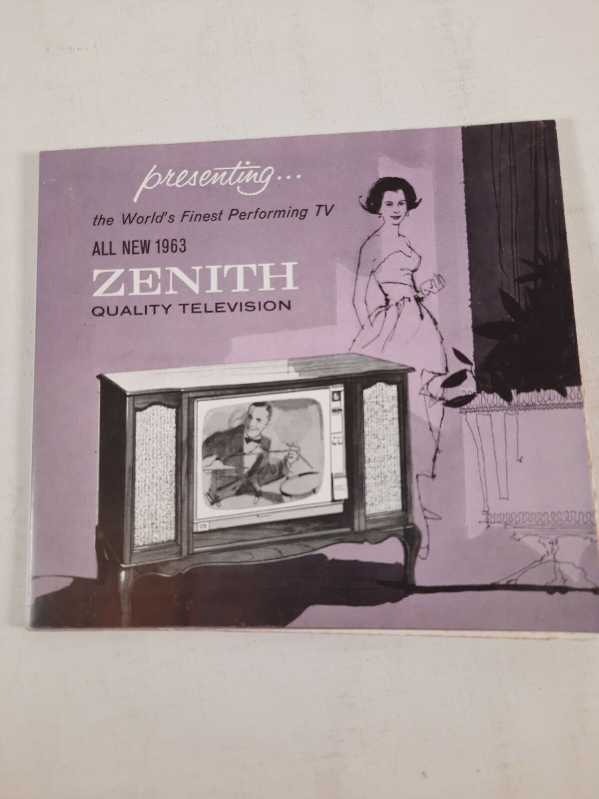 Presenting the world's finest performing TV 1963 Zenith Television Ad pamphlet 