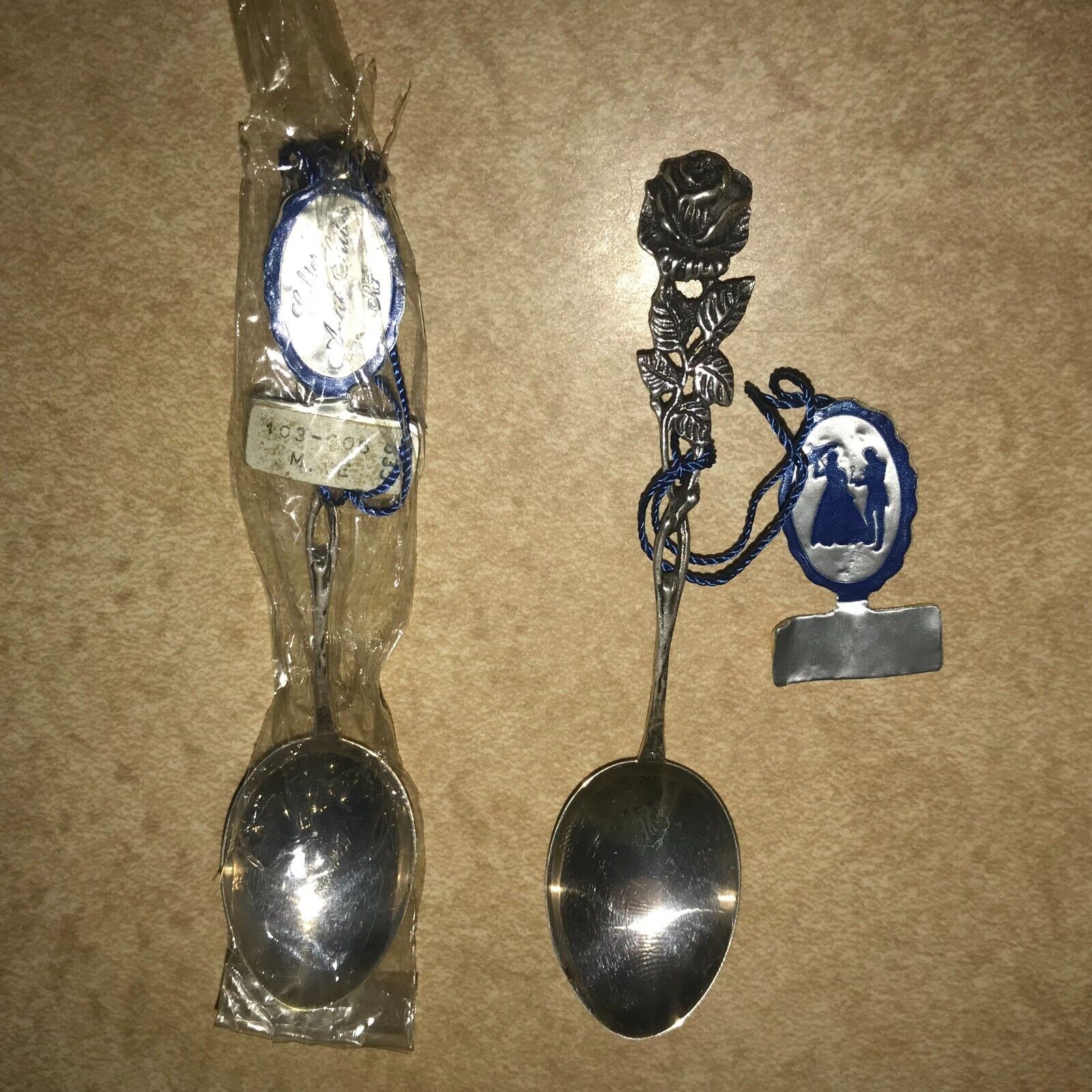 Vintage German Echtes Antik-Silber 835 Spoon RF Rose Handle 103-006 M. VE New