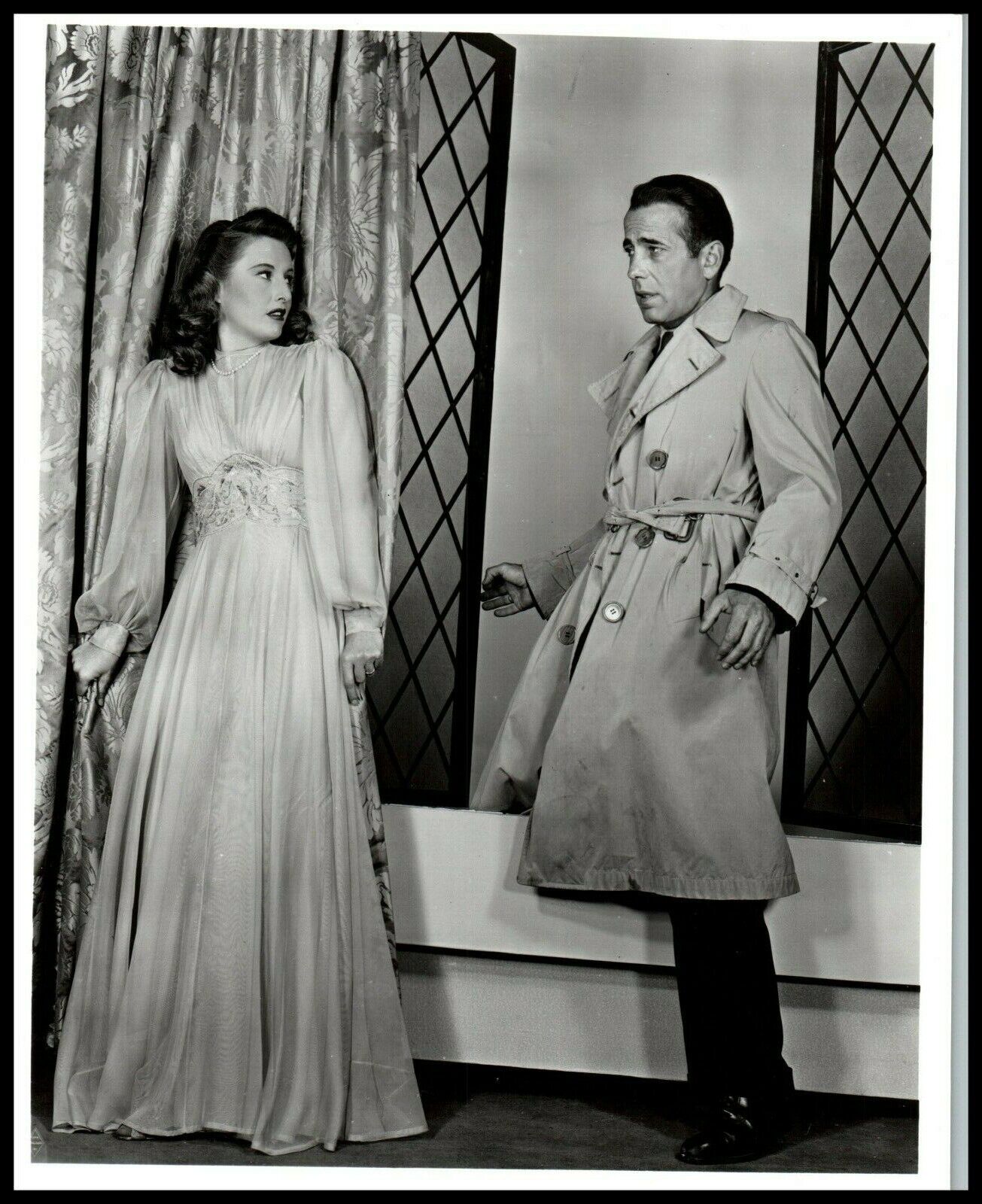 Humphrey Bogart + Barbara Stanwyck in The Two Mrs. Carrolls (1947) 60s Photo 529