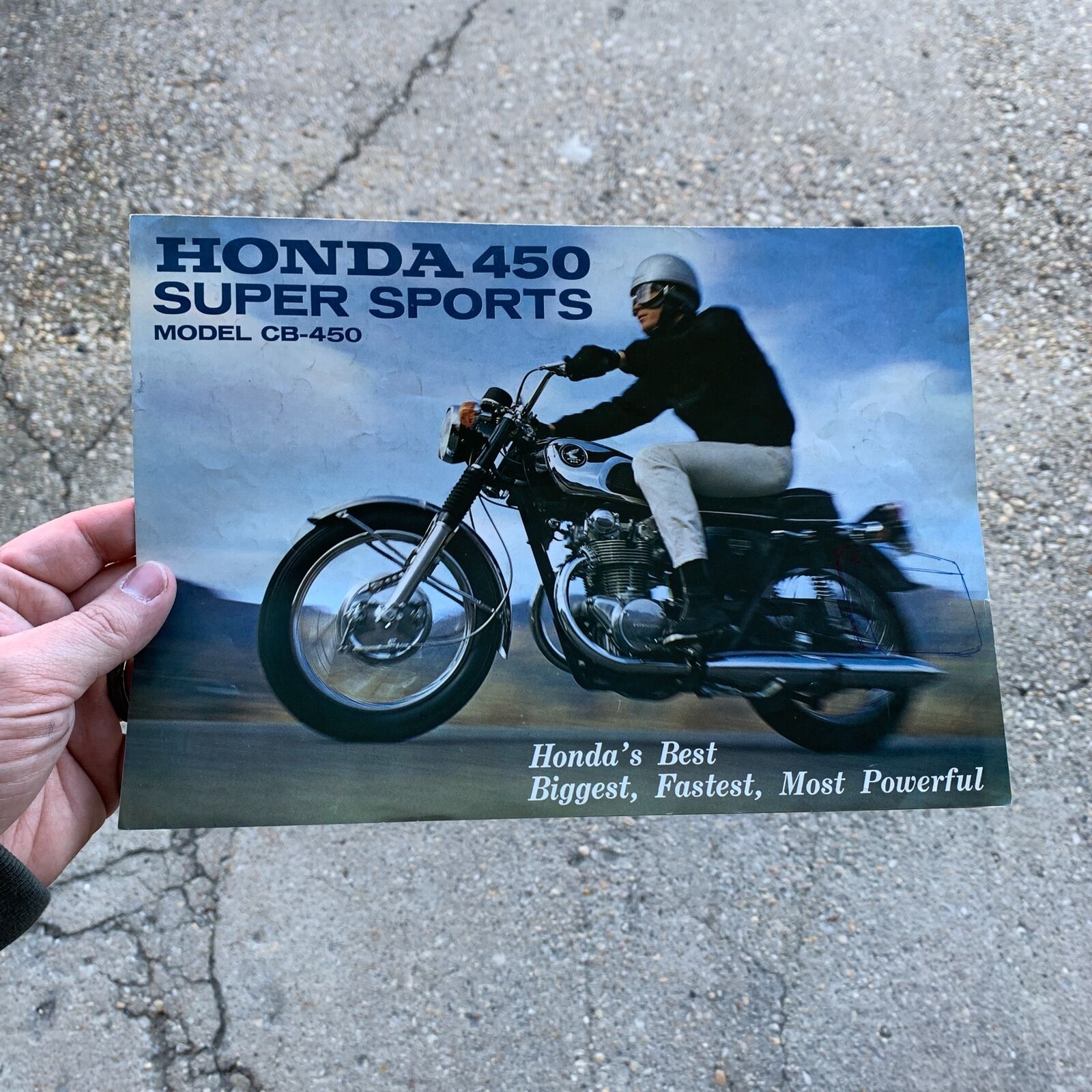 Vintage HONDA MOTORCYCLE BROCHURE CB-450 CB450 SUPER SPORT