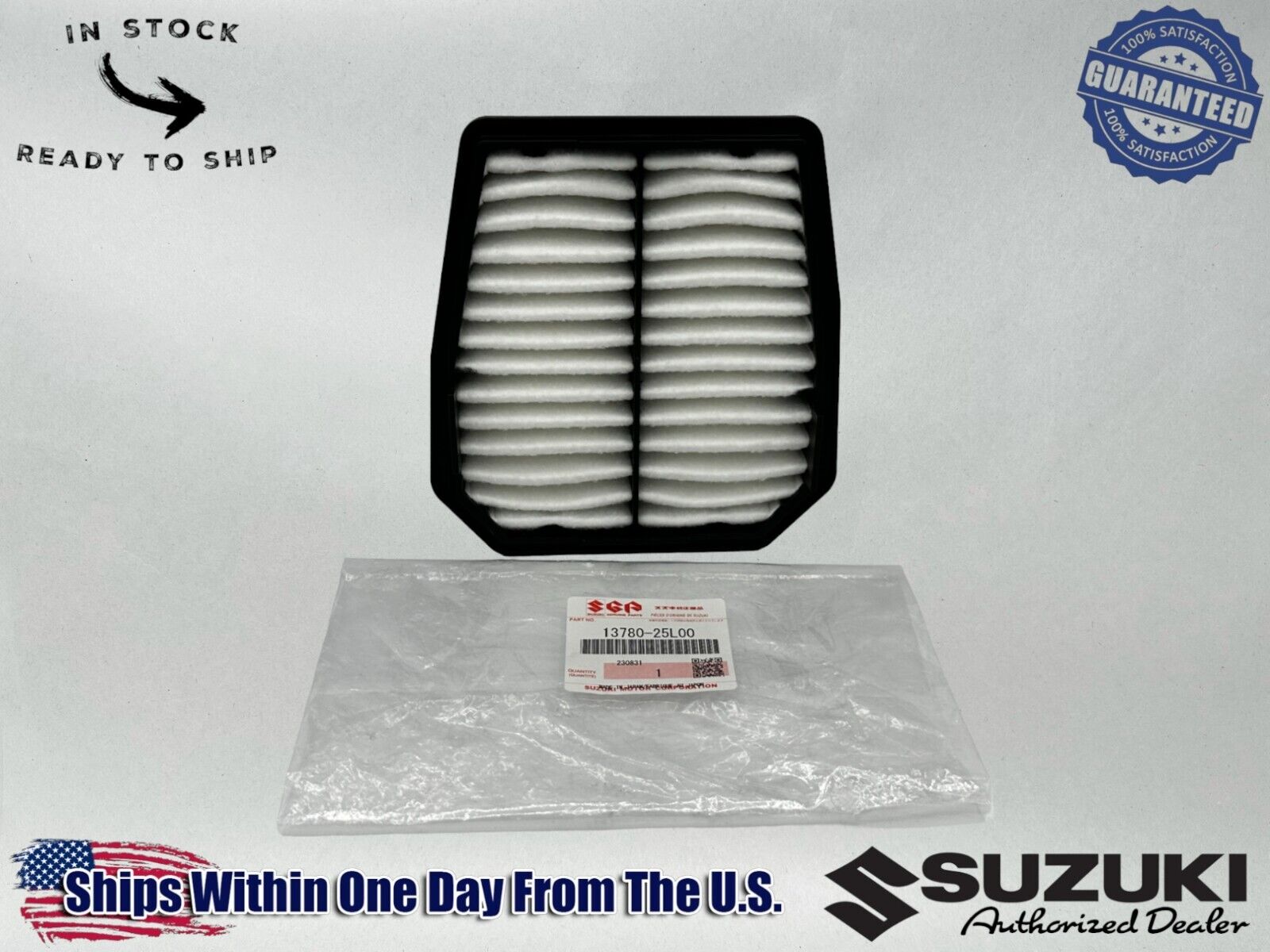 Suzuki Genuine OEM Authentic Air Filter 13780-25L00