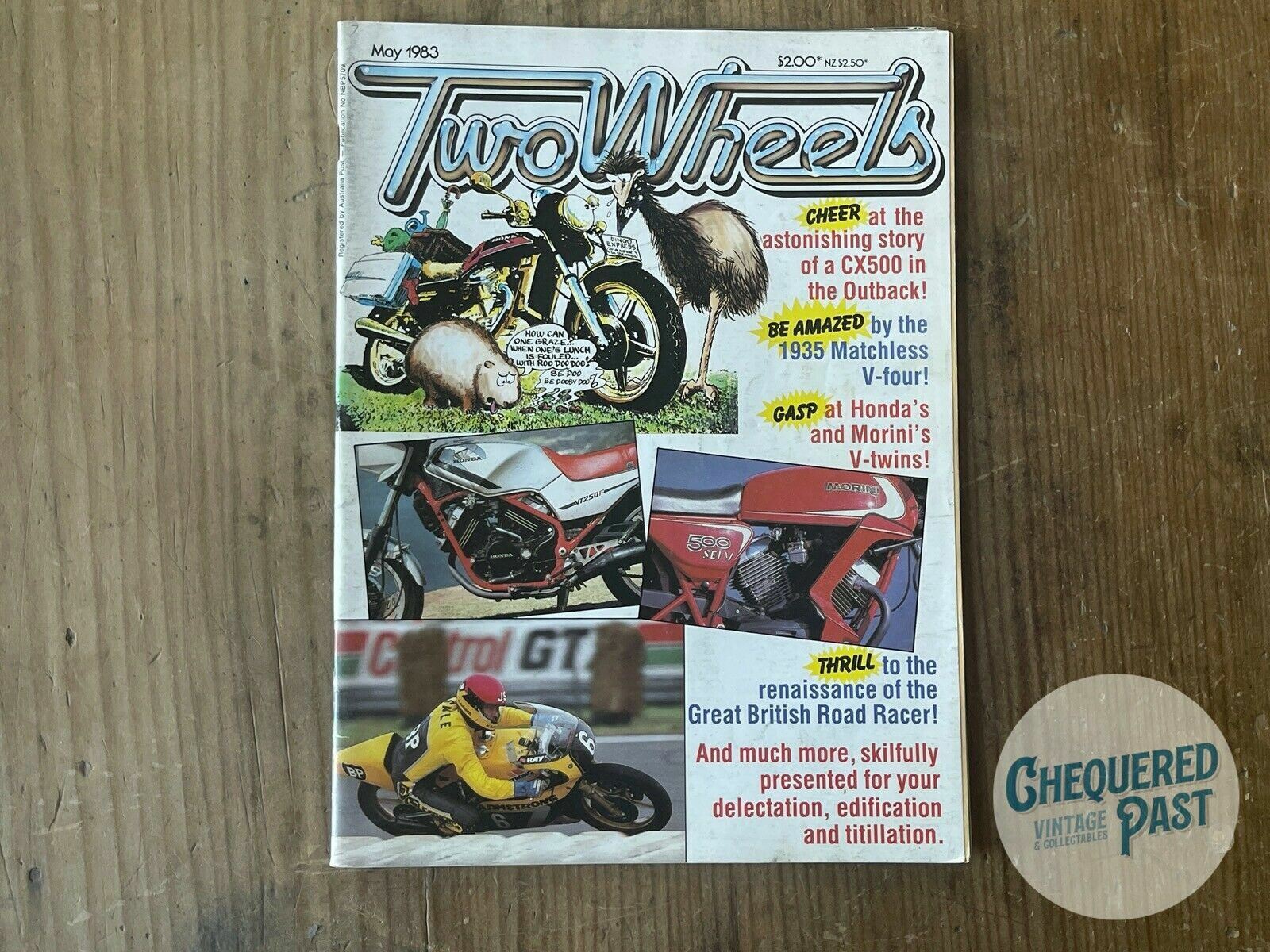 Vintage May 1983 TWO WHEELS Magazine Motorcycle CX500 1935 Matchless V-Four