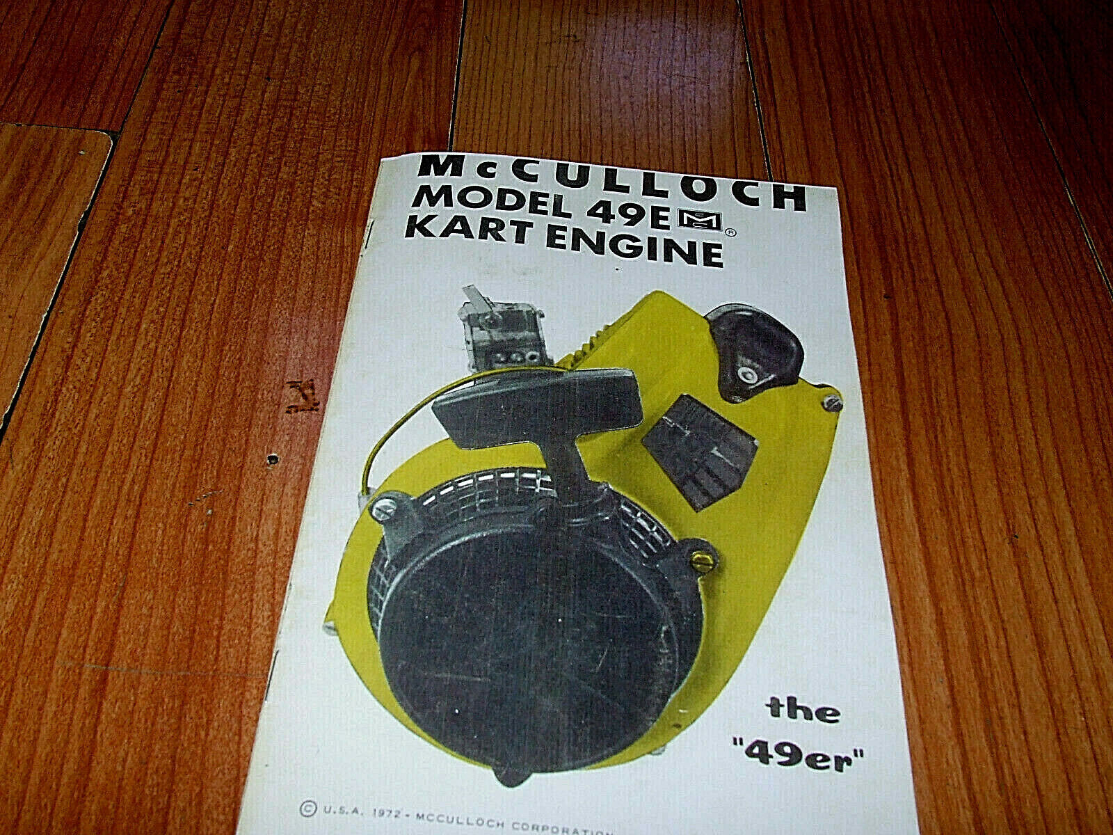 WOW VINTAGE McULLOCH MODEL 49E KART ENGINE 10 PAGES COLOR REPRODUCTON 