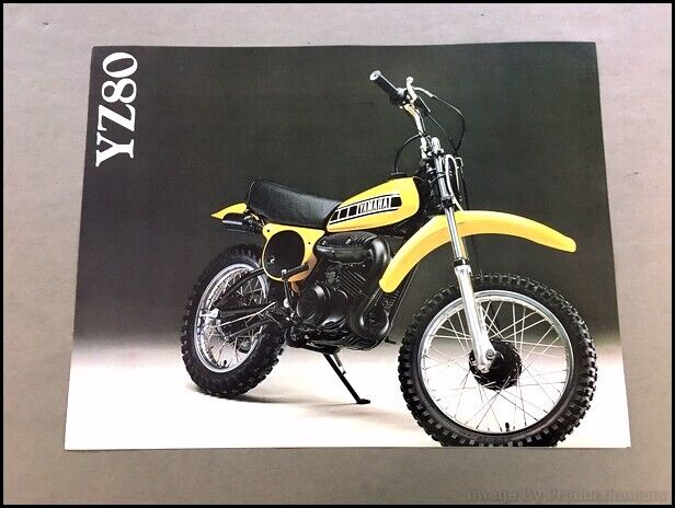 1978 Yamaha YZ80 Motorcycle Dirt Bike Vintage Sales Brochure Folder