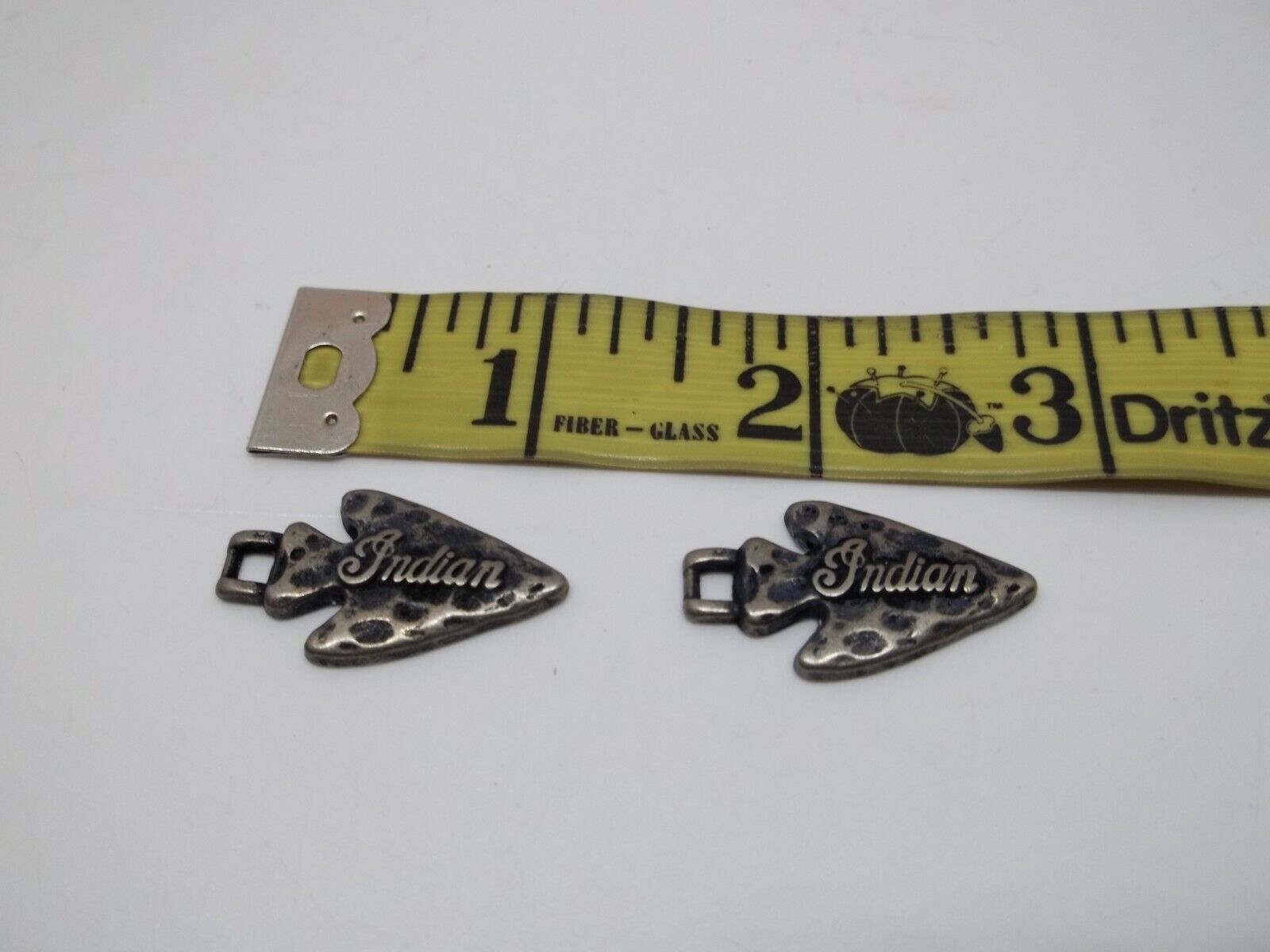 Indian Motorcycle zipper pull - Indian Arrowhead charm Made in Canada Lot of 2